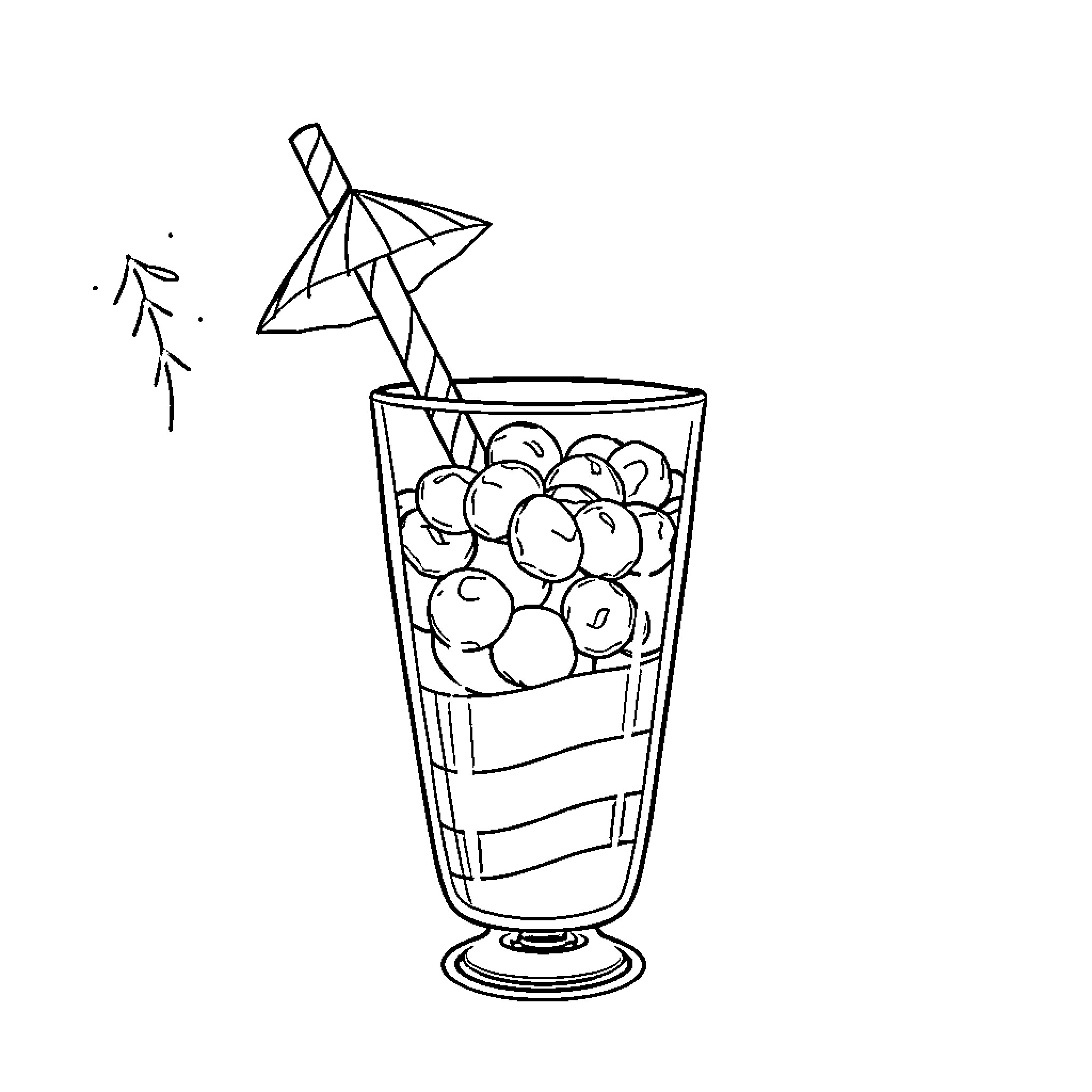Flash of Refreshing Delight Coloring Page (free black-and-white line drawing printable PDF for all, from beginners to advanced learners, including children, teens, adults, and seniors)
