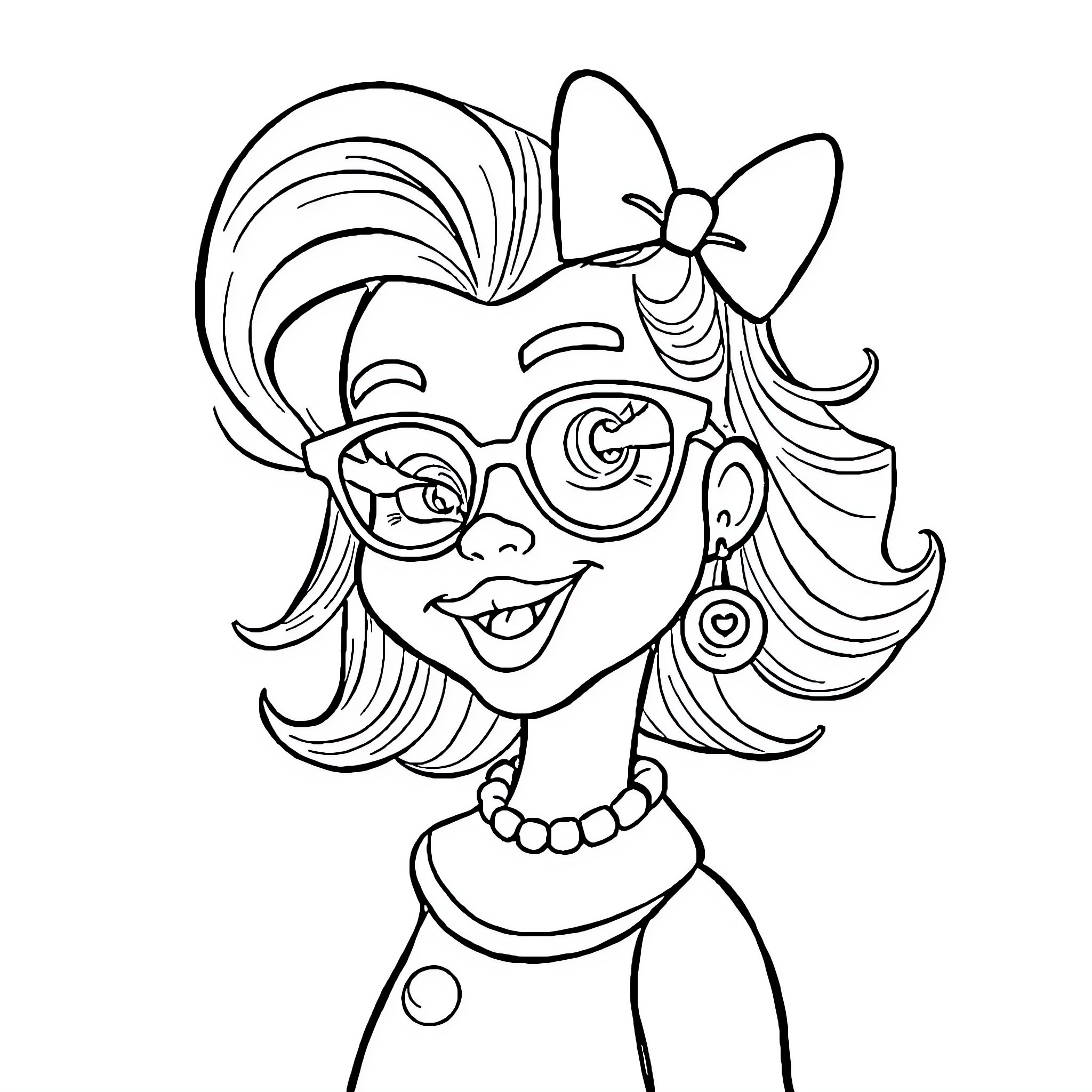 Bobbie Goods in Playful Expression Coloring Page (free black-and-white line drawing printable PDF for all, from beginners to advanced learners, including children, teens, adults, and seniors)