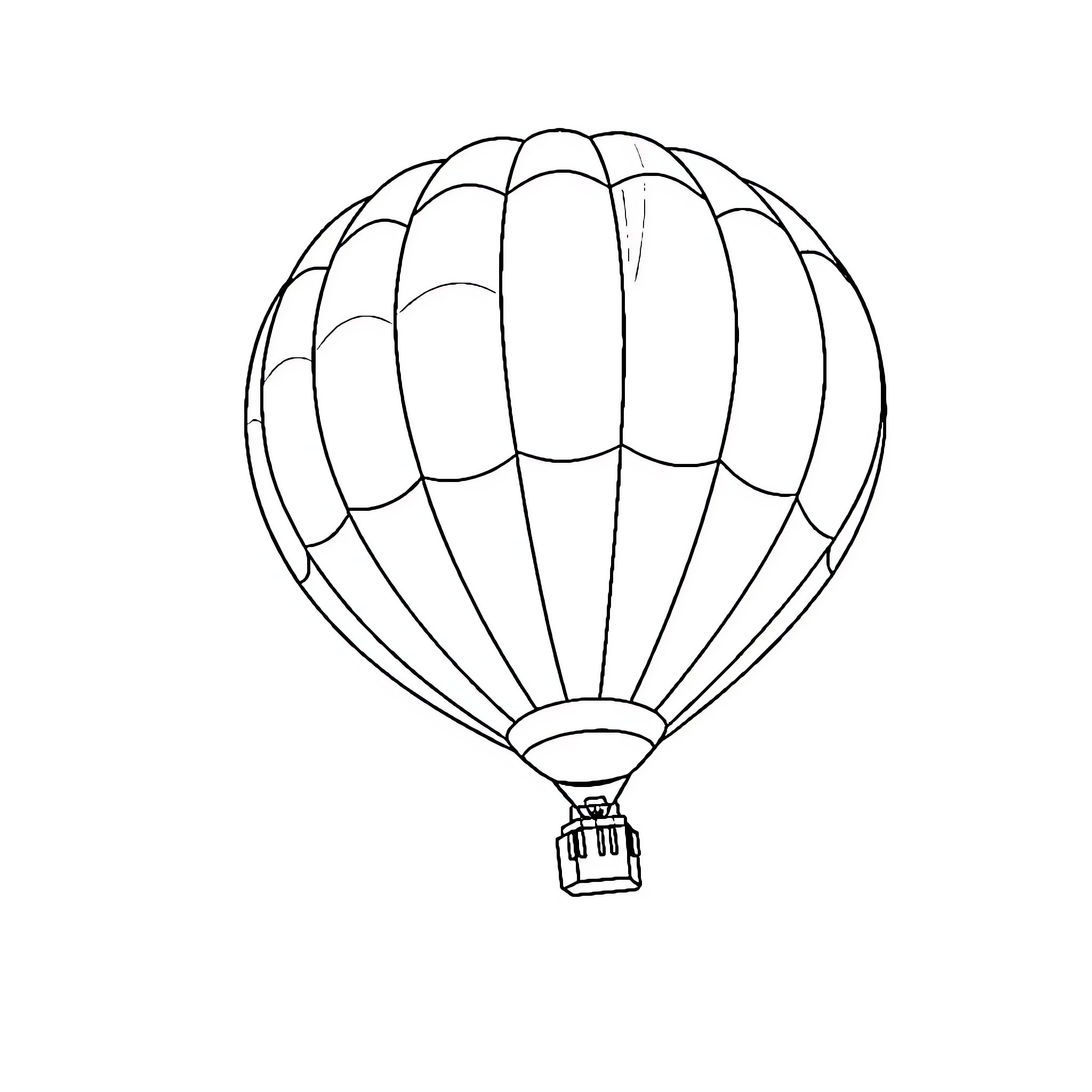 Balloon floating in the sky Coloring Page (free black-and-white line drawing printable PDF for all, from beginners to advanced learners, including children, teens, adults, and seniors)