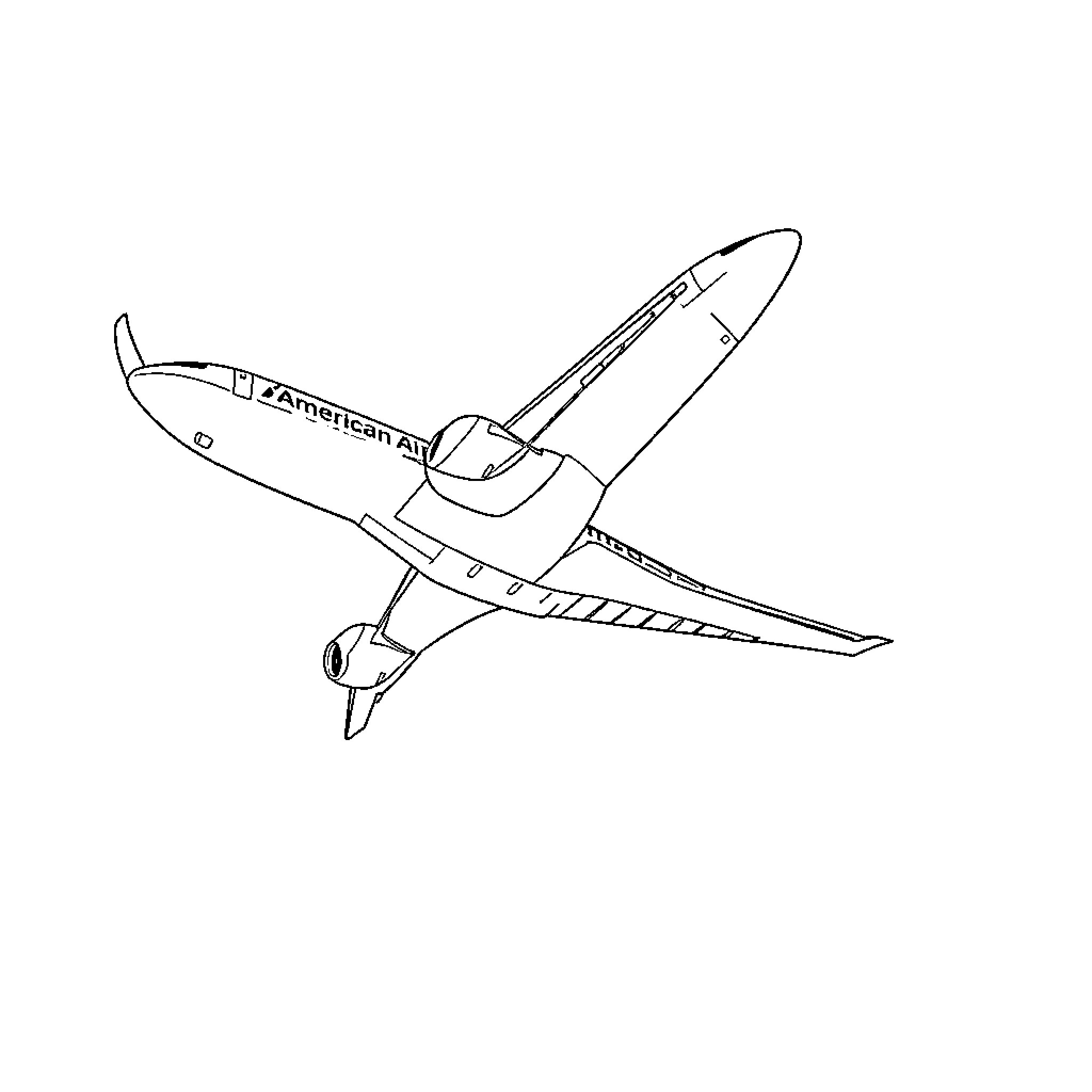 Airplane taking off from airport runway Coloring Page (free black-and-white line drawing printable PDF for all, from beginners to advanced learners, including children, teens, adults, and seniors)