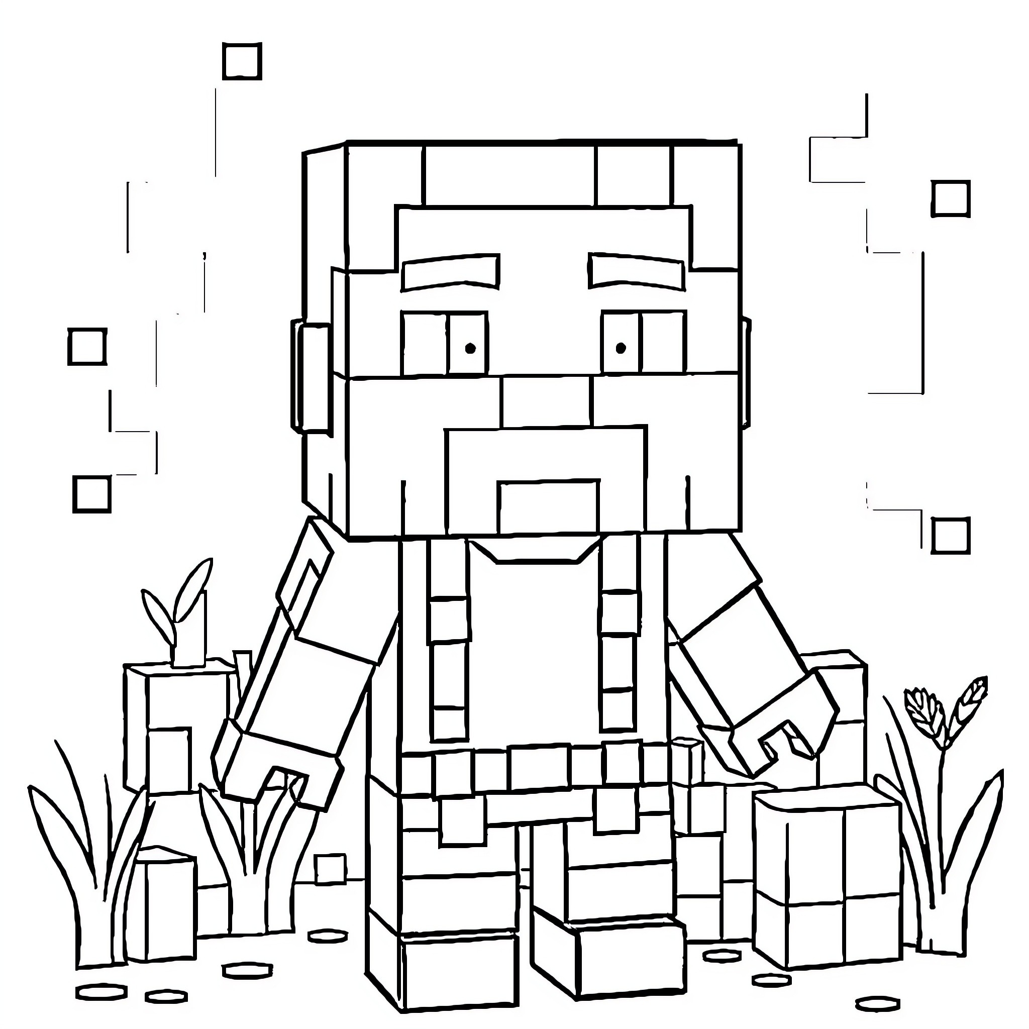 Alex's Geometric Exploration Coloring Page (free black-and-white line drawing printable PDF for all, from beginners to advanced learners, including children, teens, adults, and seniors)