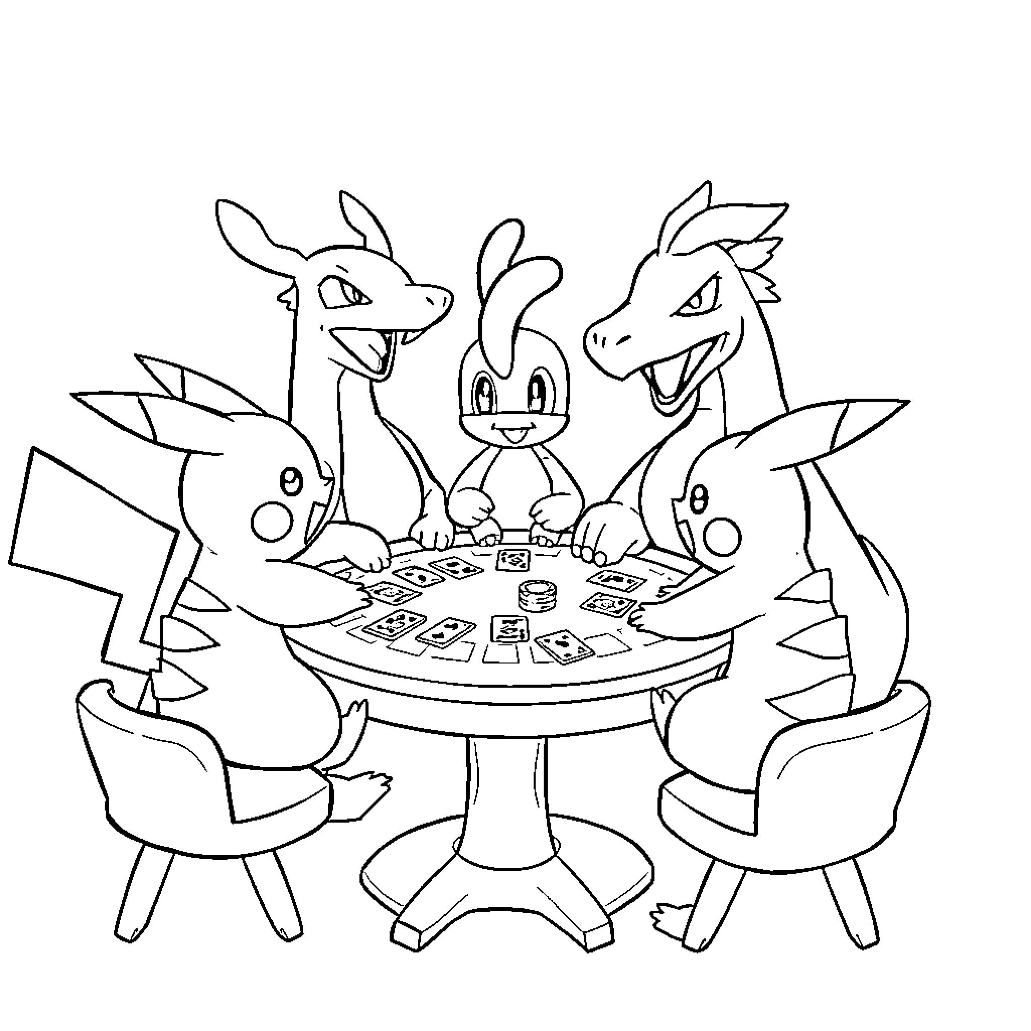 Character playing board game with friends Coloring Page (free black-and-white line drawing printable PDF for all, from beginners to advanced learners, including children, teens, adults, and seniors)