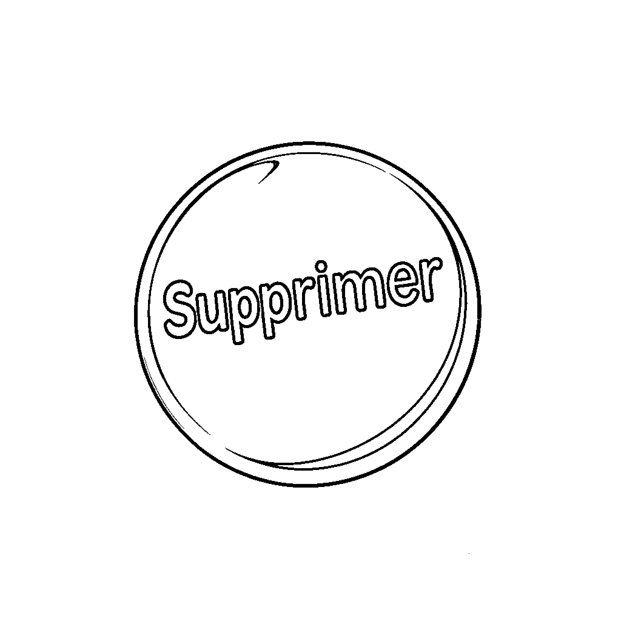 Delete Suppimer Printed Circular Design Coloring Page (free black-and-white line drawing printable PDF for all, from beginners to advanced learners, including children, teens, adults, and seniors)