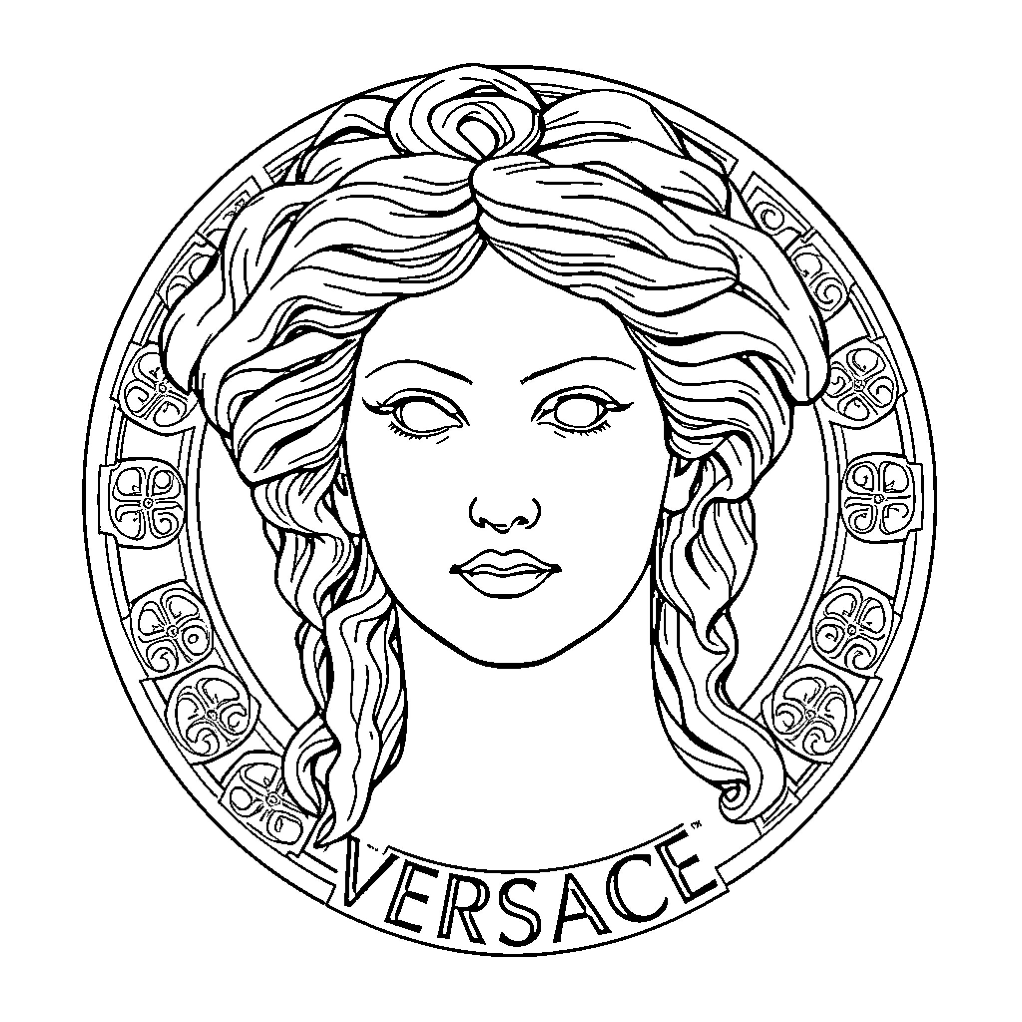 Goddess of Fashion, Beauty, and Elegance Coloring Page (free black-and-white line drawing printable PDF for all, from beginners to advanced learners, including children, teens, adults, and seniors)