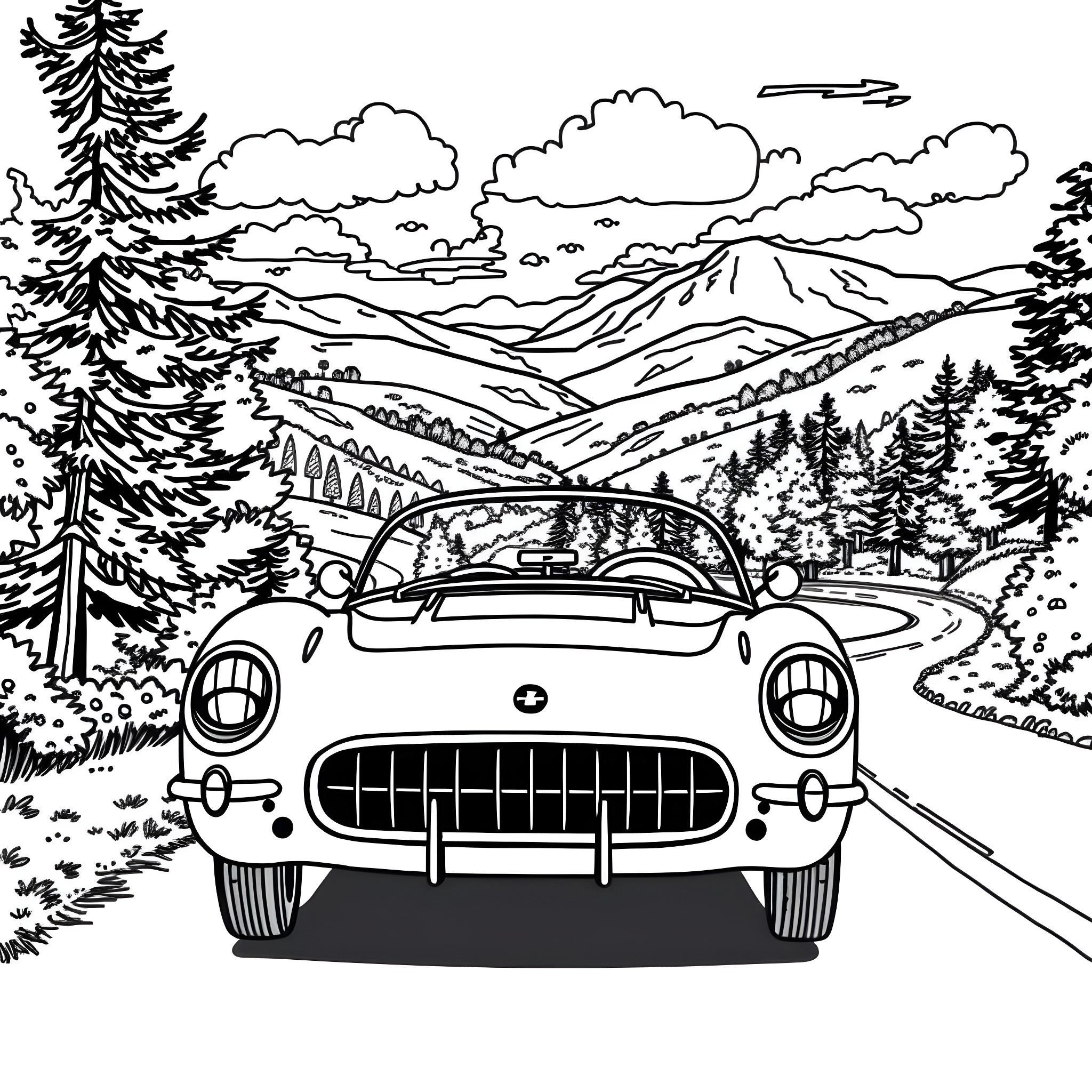 4 Best Chevrolet Corvette Coloring Pages (Free Printable PDFs)