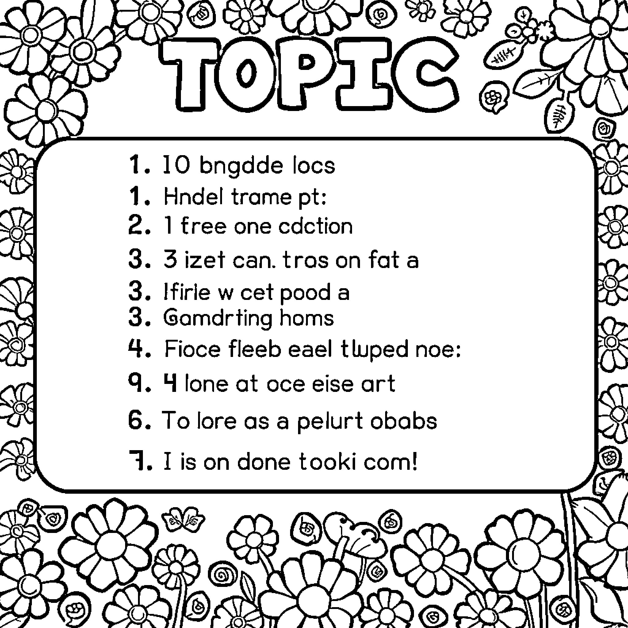 Book of Silly Phrases and Expressions Coloring Page (free black-and-white line drawing printable PDF for all, from beginners to advanced learners, including children, teens, adults, and seniors)