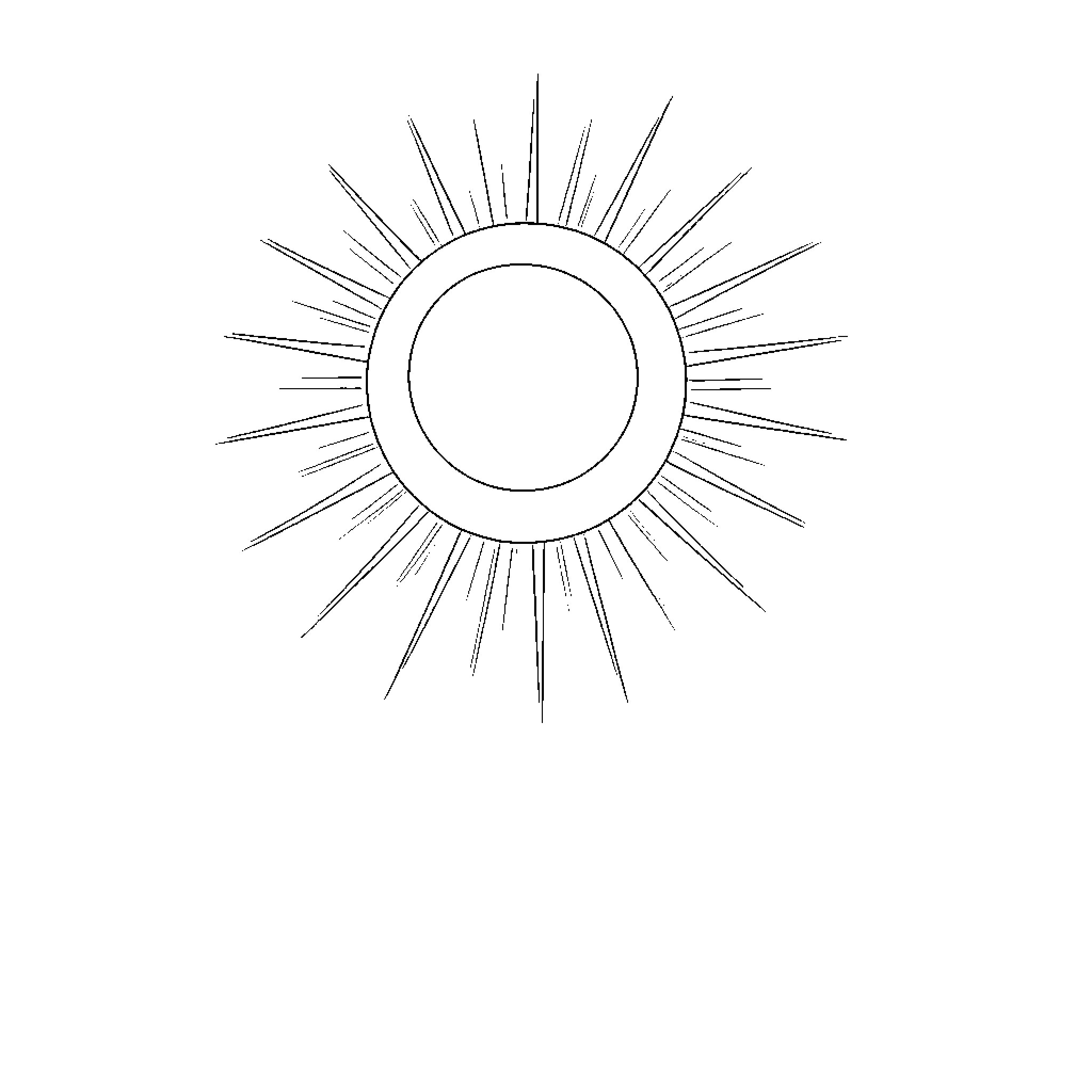 Sun Rising in Radiant Splendor Coloring Page (free black-and-white line drawing printable PDF for all, from beginners to advanced learners, including children, teens, adults, and seniors)