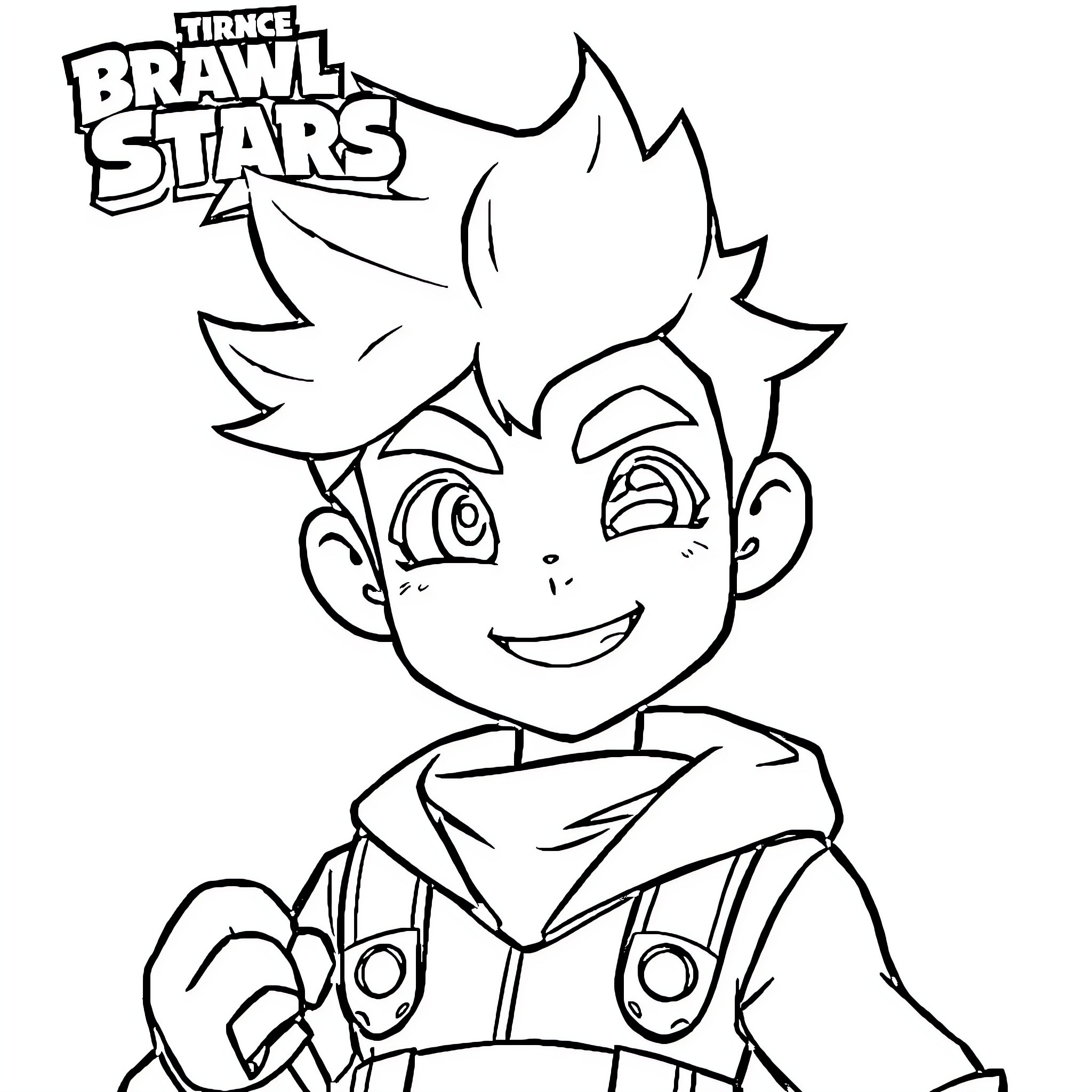 Soren's Exciting Brawl Stars Adventure Coloring Page (free black-and-white line drawing printable PDF for all, from beginners to advanced learners, including children, teens, adults, and seniors)