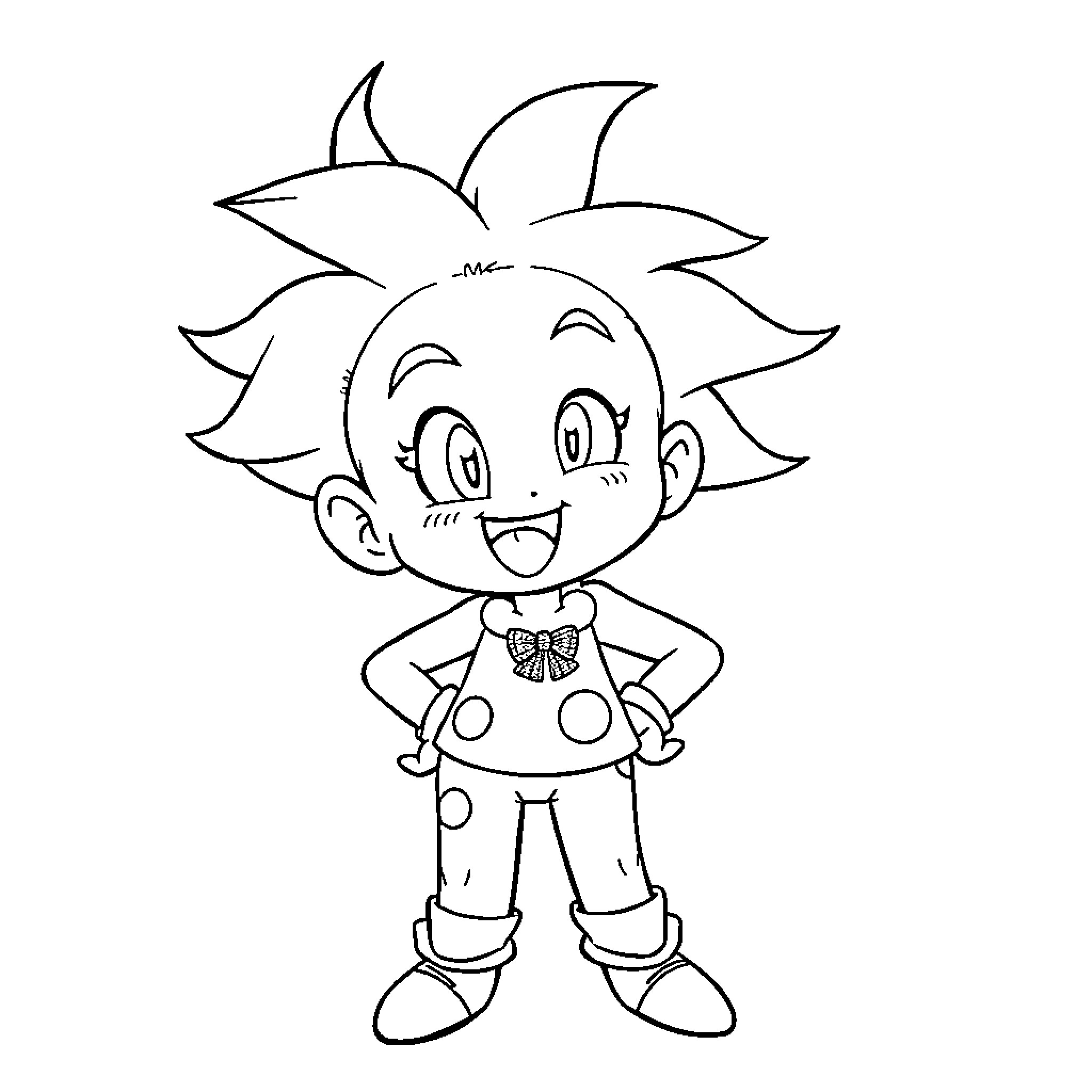 Milk cartoon character smiling and posing Coloring Page (free black-and-white line drawing printable PDF for all, from beginners to advanced learners, including children, teens, adults, and seniors)