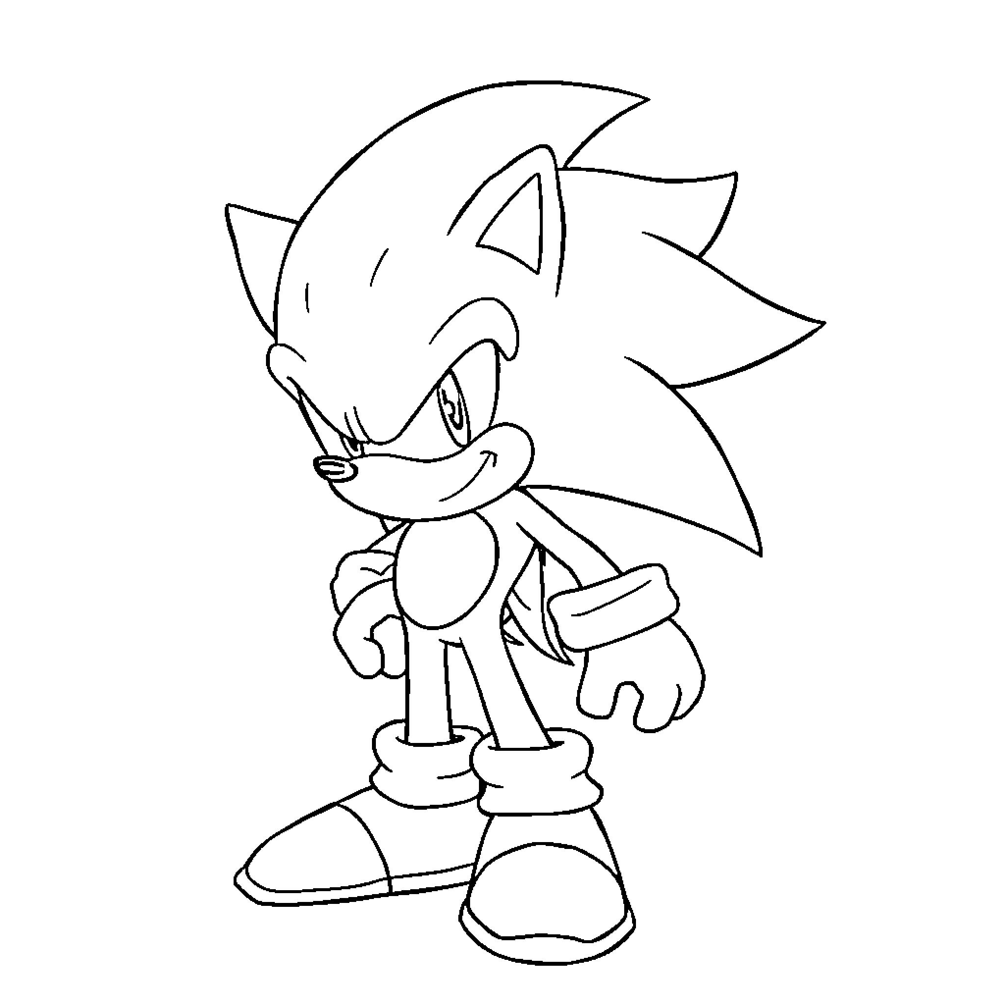 Scourge of the Hedgehog Hero Coloring Page (free black-and-white line drawing printable PDF for all, from beginners to advanced learners, including children, teens, adults, and seniors)