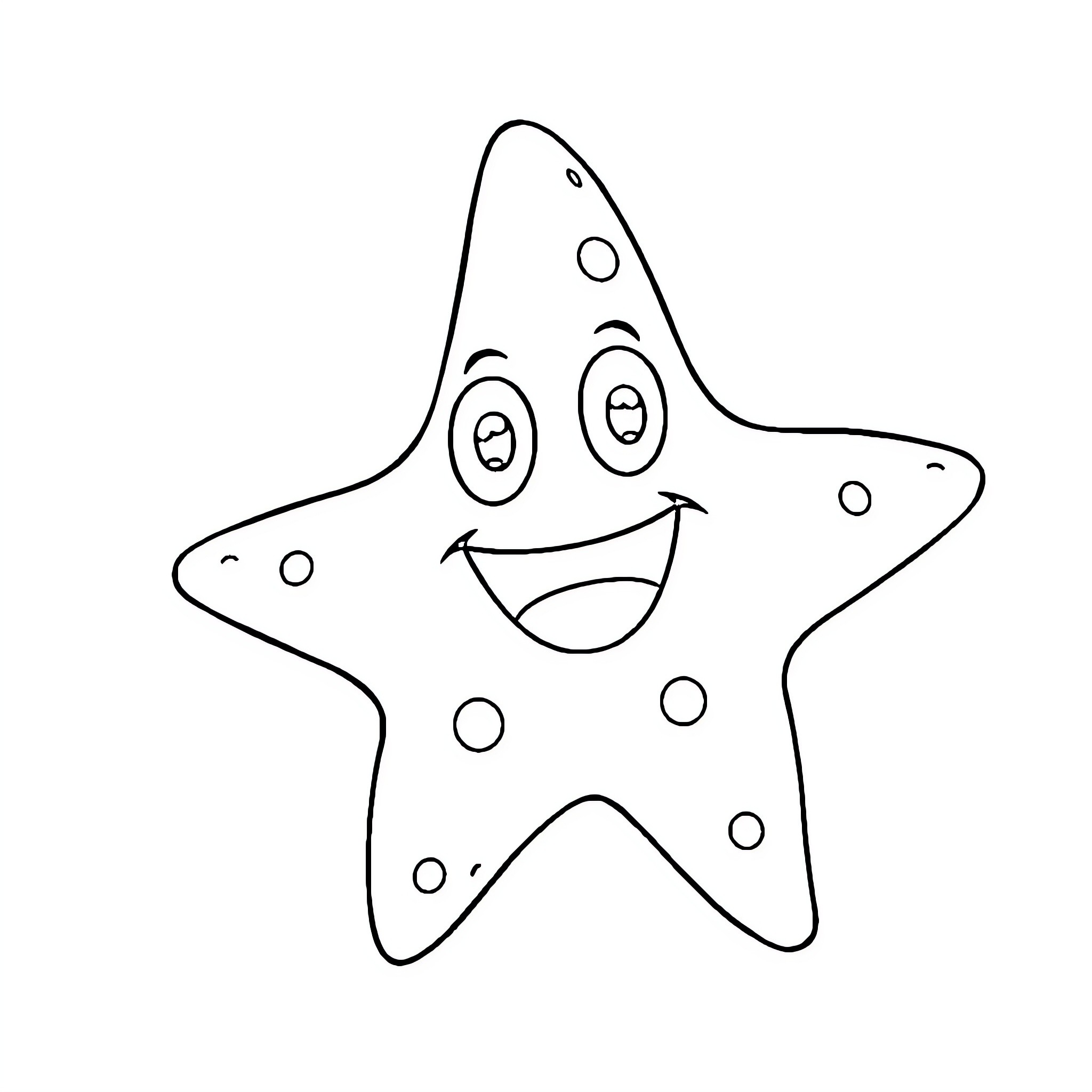Patrick Star enjoying a cheerful day Coloring Page (free black-and-white line drawing printable PDF for all, from beginners to advanced learners, including children, teens, adults, and seniors)