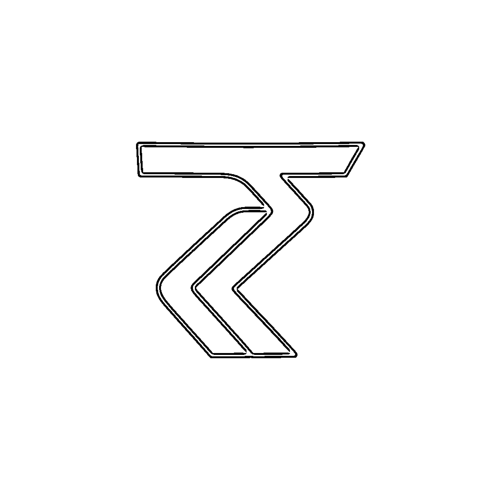 Punjabi Letter Depicting a Stylized Symbol Coloring Page (free black-and-white line drawing printable PDF for all, from beginners to advanced learners, including children, teens, adults, and seniors)