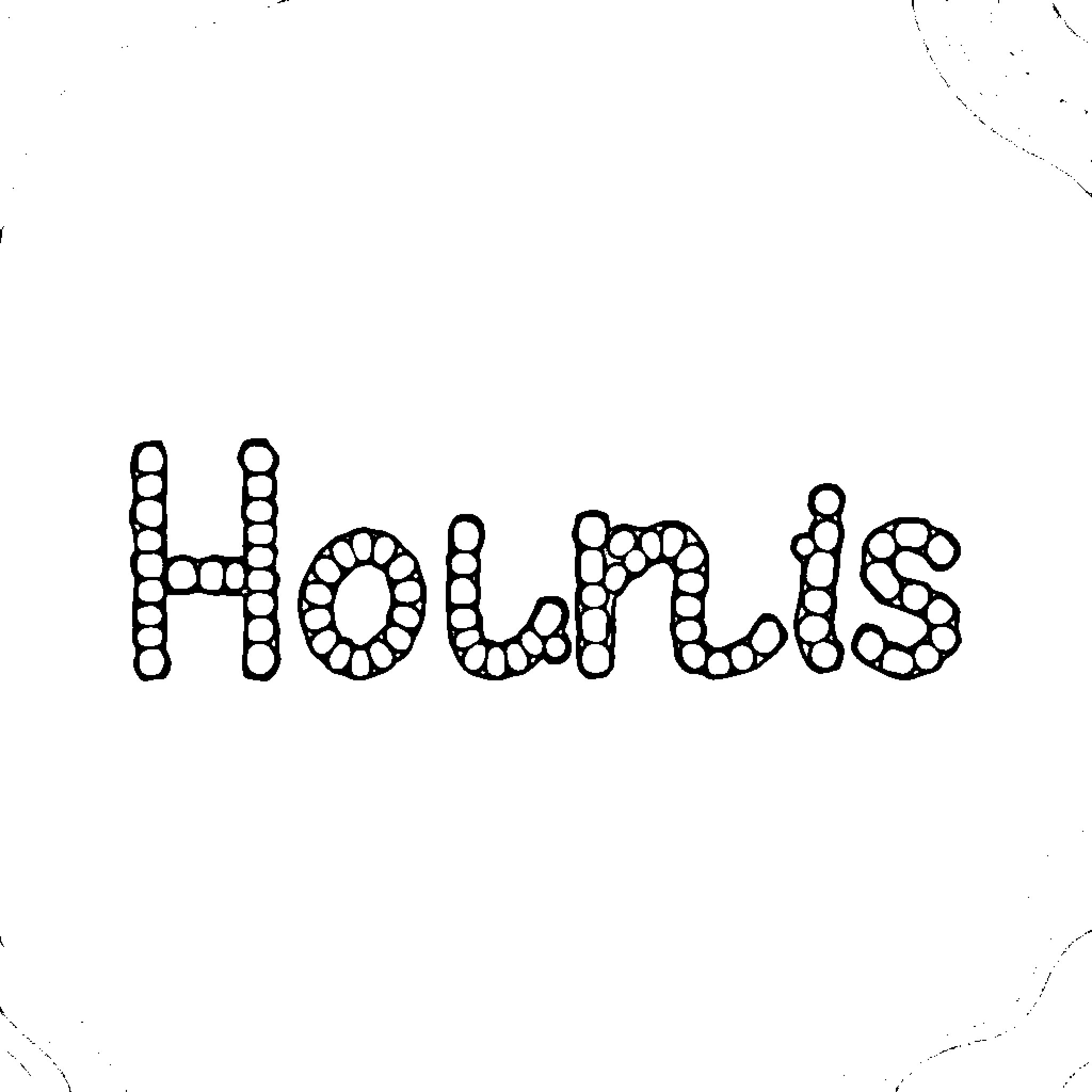 Letter with Whimsical Dots Coloring Page (free black-and-white line drawing printable PDF for all, from beginners to advanced learners, including children, teens, adults, and seniors)