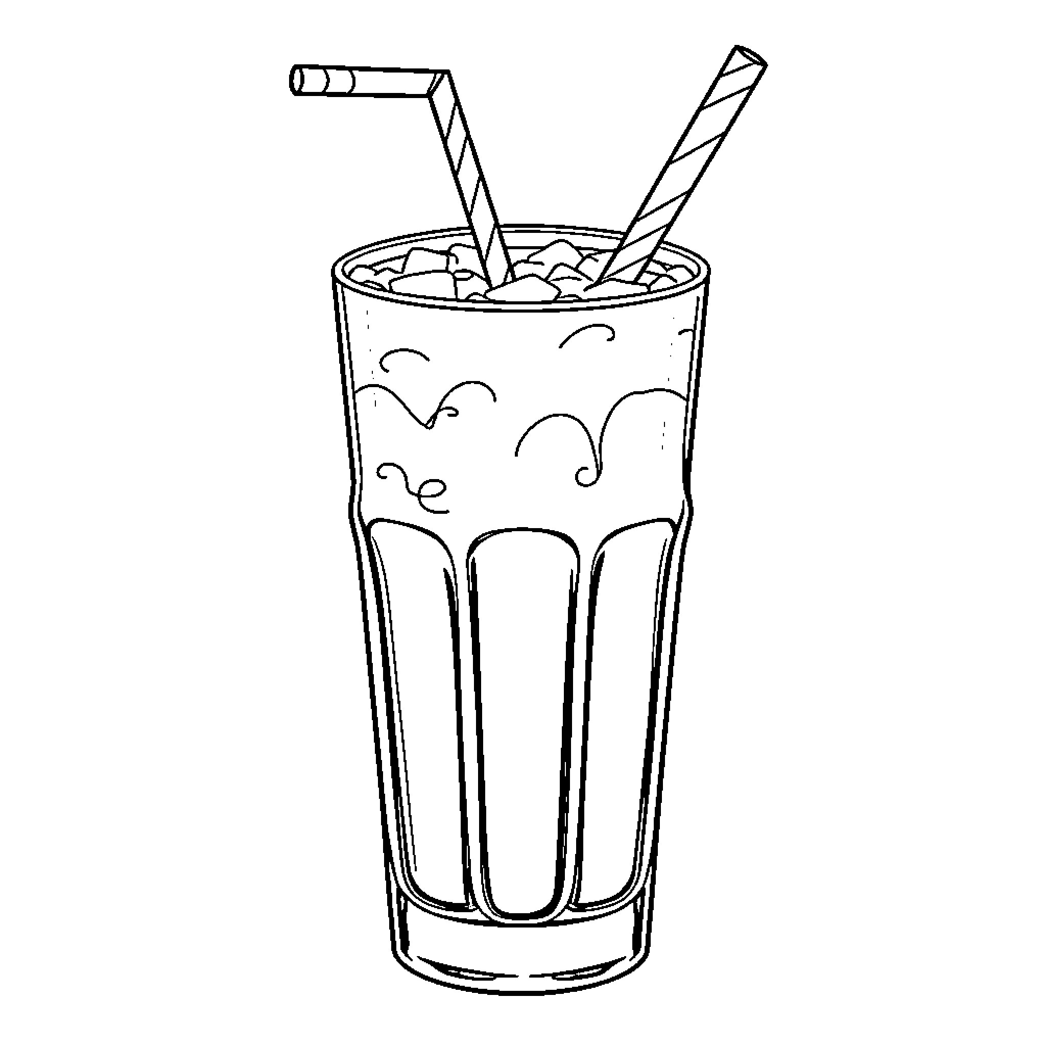 Hulk enjoying a refreshing milkshake Coloring Page (free black-and-white line drawing printable PDF for all, from beginners to advanced learners, including children, teens, adults, and seniors)