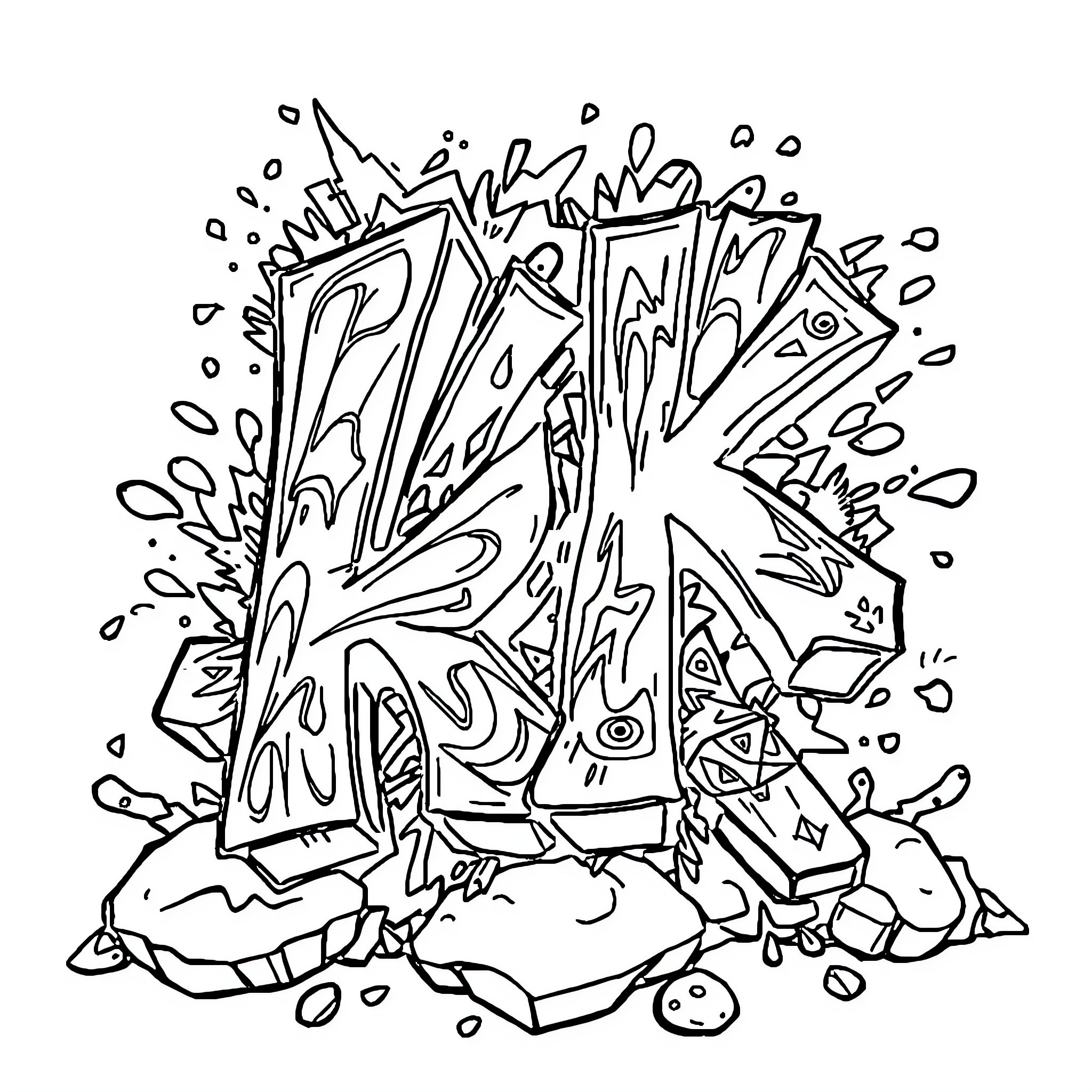 Kinetic Kaleidoscope of Vibrant Artistry Coloring Page (free black-and-white line drawing printable PDF for all, from beginners to advanced learners, including children, teens, adults, and seniors)