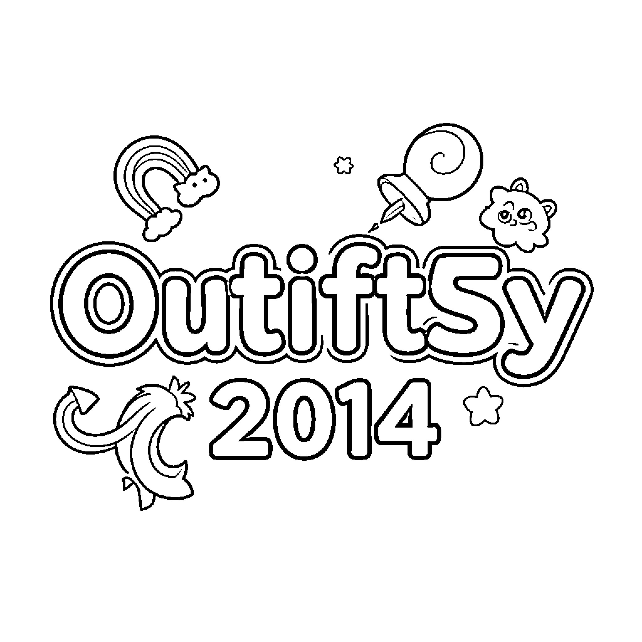 Outfit7 characters in 2014 coloring page Coloring Page (free black-and-white line drawing printable PDF for all, from beginners to advanced learners, including children, teens, adults, and seniors)