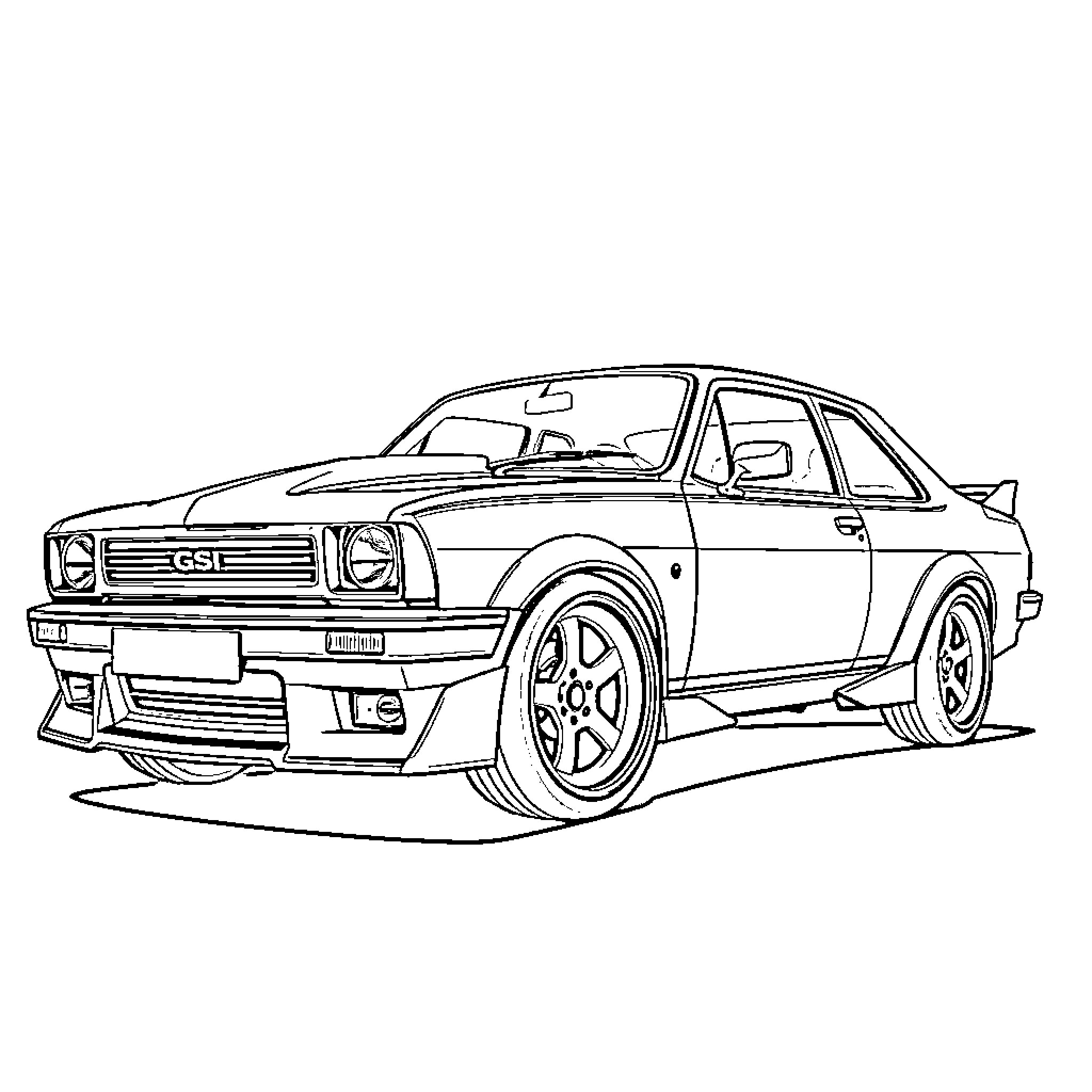 Nova racing sports car on the track Coloring Page (free black-and-white line drawing printable PDF for all, from beginners to advanced learners, including children, teens, adults, and seniors)
