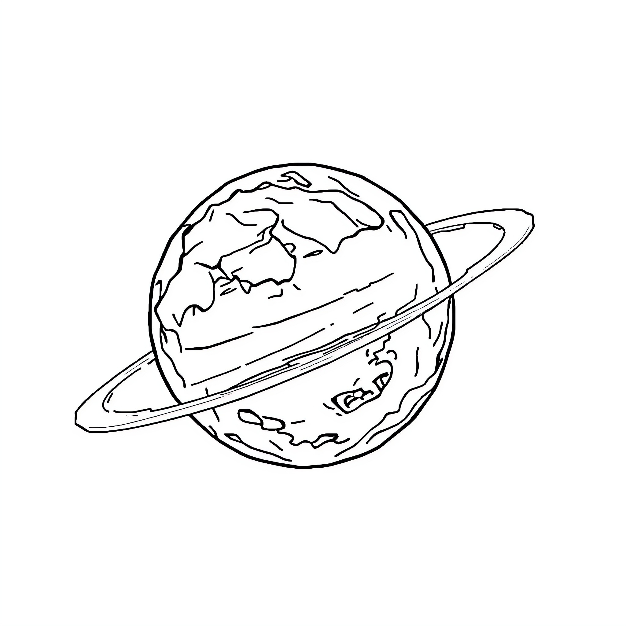 Mercury planet sketch in black and white Coloring Page (free black-and-white line drawing printable PDF for all, from beginners to advanced learners, including children, teens, adults, and seniors)