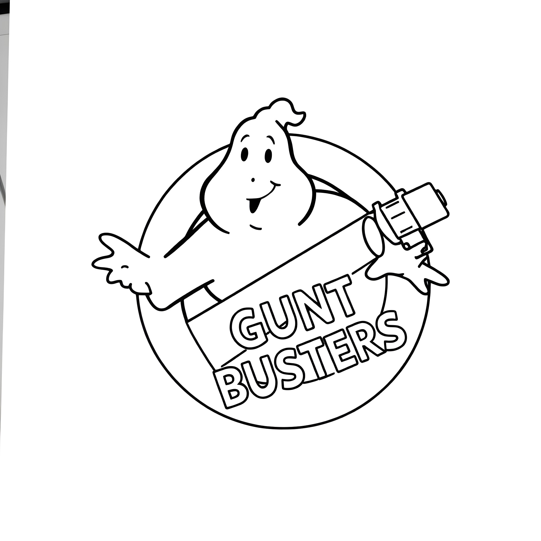 Ghost Busters - Paranormal Investigation Team Coloring Page (free black-and-white line drawing printable PDF for all, from beginners to advanced learners, including children, teens, adults, and seniors)