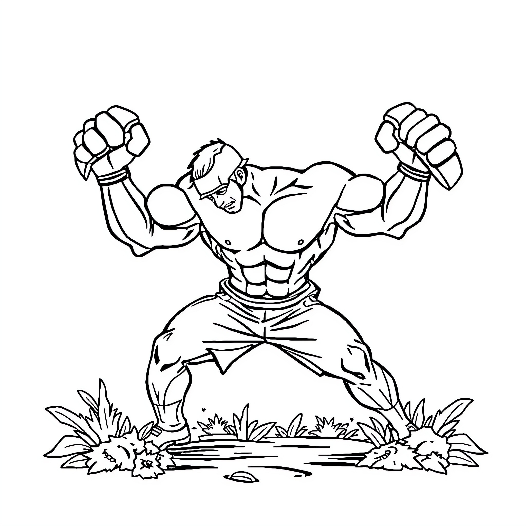 Godliness Personified: Warrior's Strength and Conviction Coloring Page (free black-and-white line drawing printable PDF for all, from beginners to advanced learners, including children, teens, adults, and seniors)