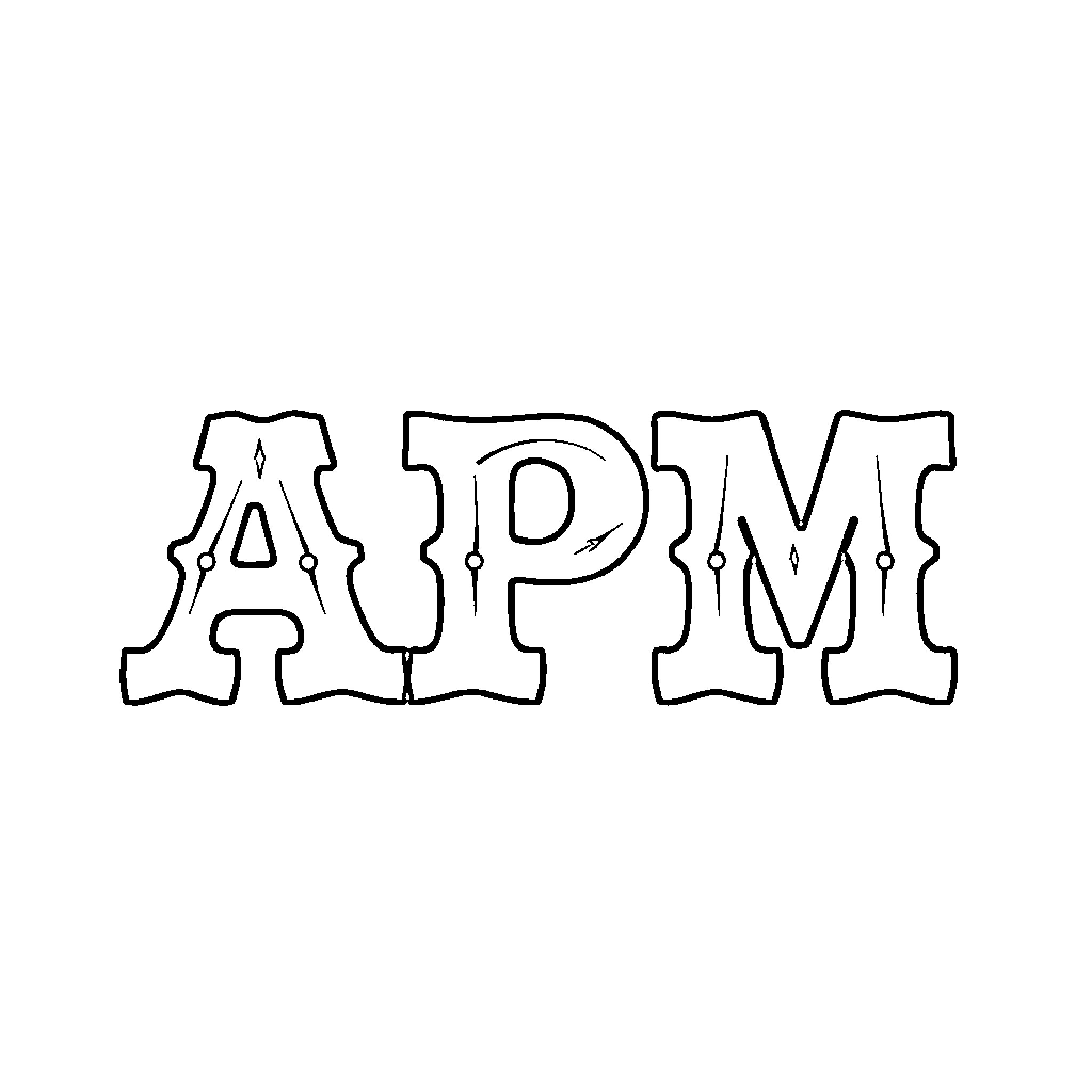 Initials of stylized typography Coloring Page (free black-and-white line drawing printable PDF for all, from beginners to advanced learners, including children, teens, adults, and seniors)