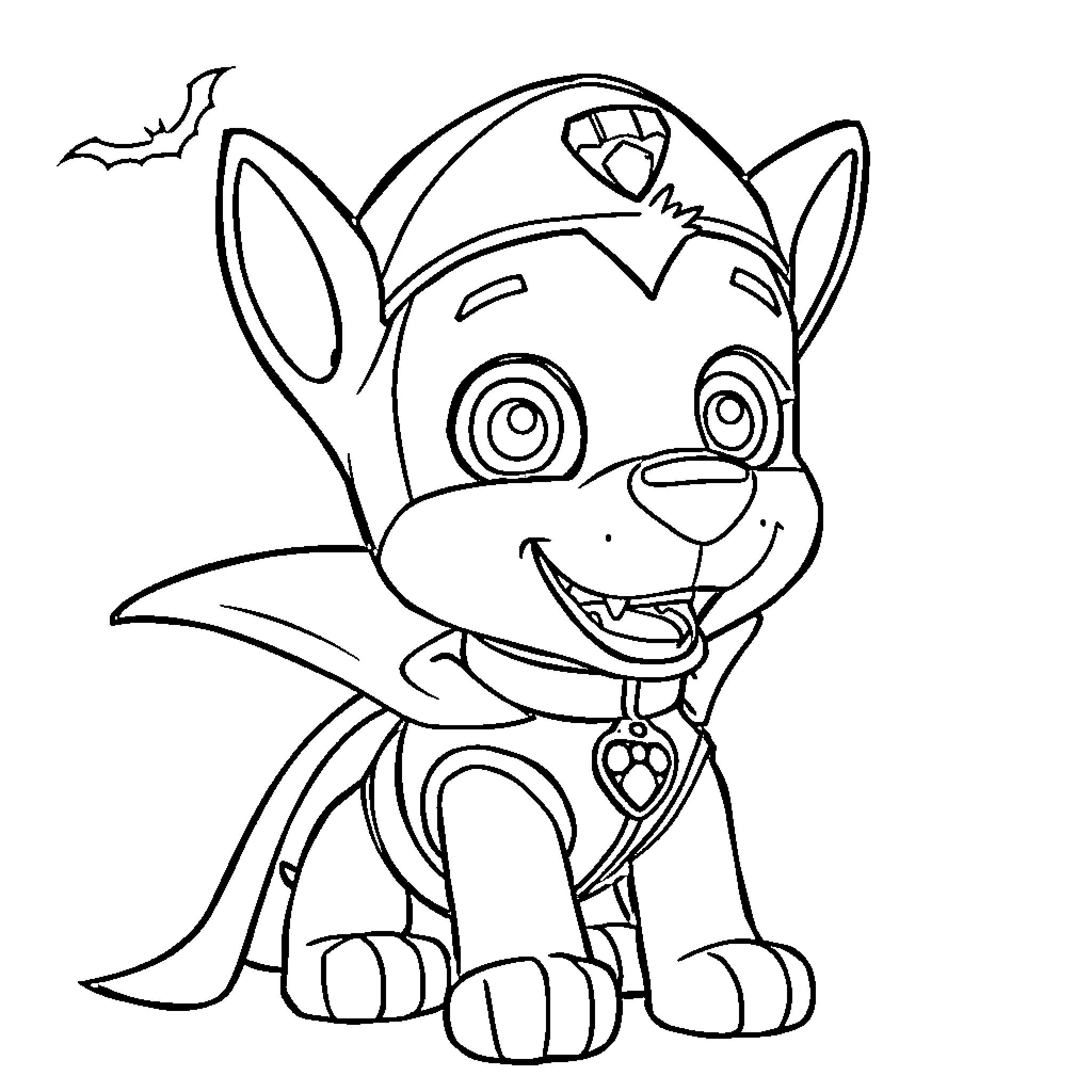 Chase the happy pup on an adventure Coloring Page (free black-and-white line drawing printable PDF for all, from beginners to advanced learners, including children, teens, adults, and seniors)