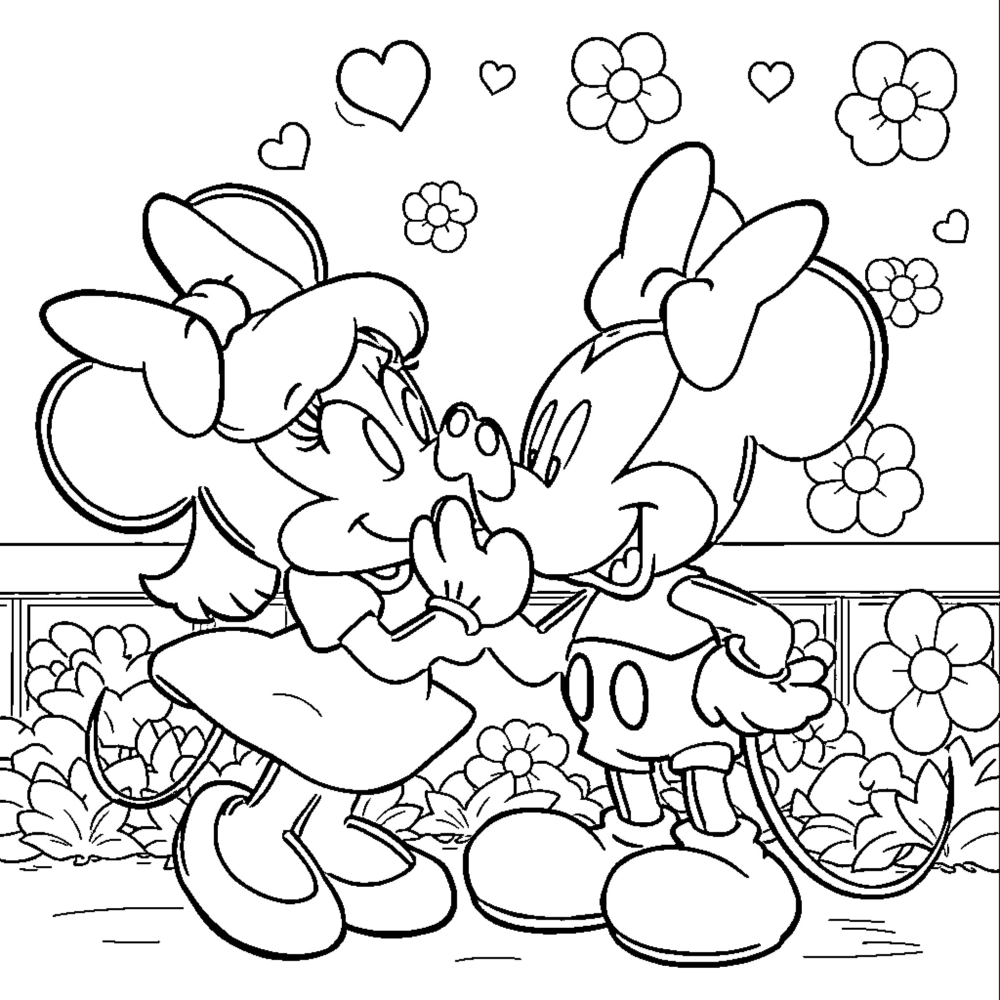 Lucy's Fun in the Garden Coloring Page (free black-and-white line drawing printable PDF for all, from beginners to advanced learners, including children, teens, adults, and seniors)