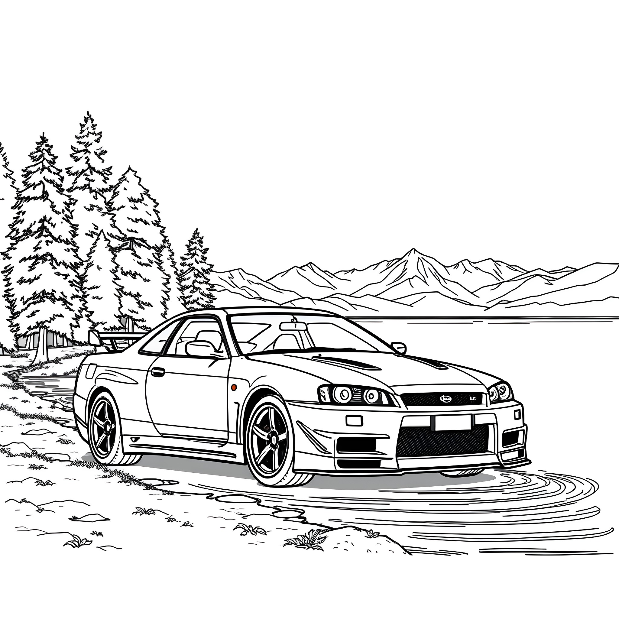 29 Best Nissan Skyline Coloring Pages (Free Printable PDFs)
