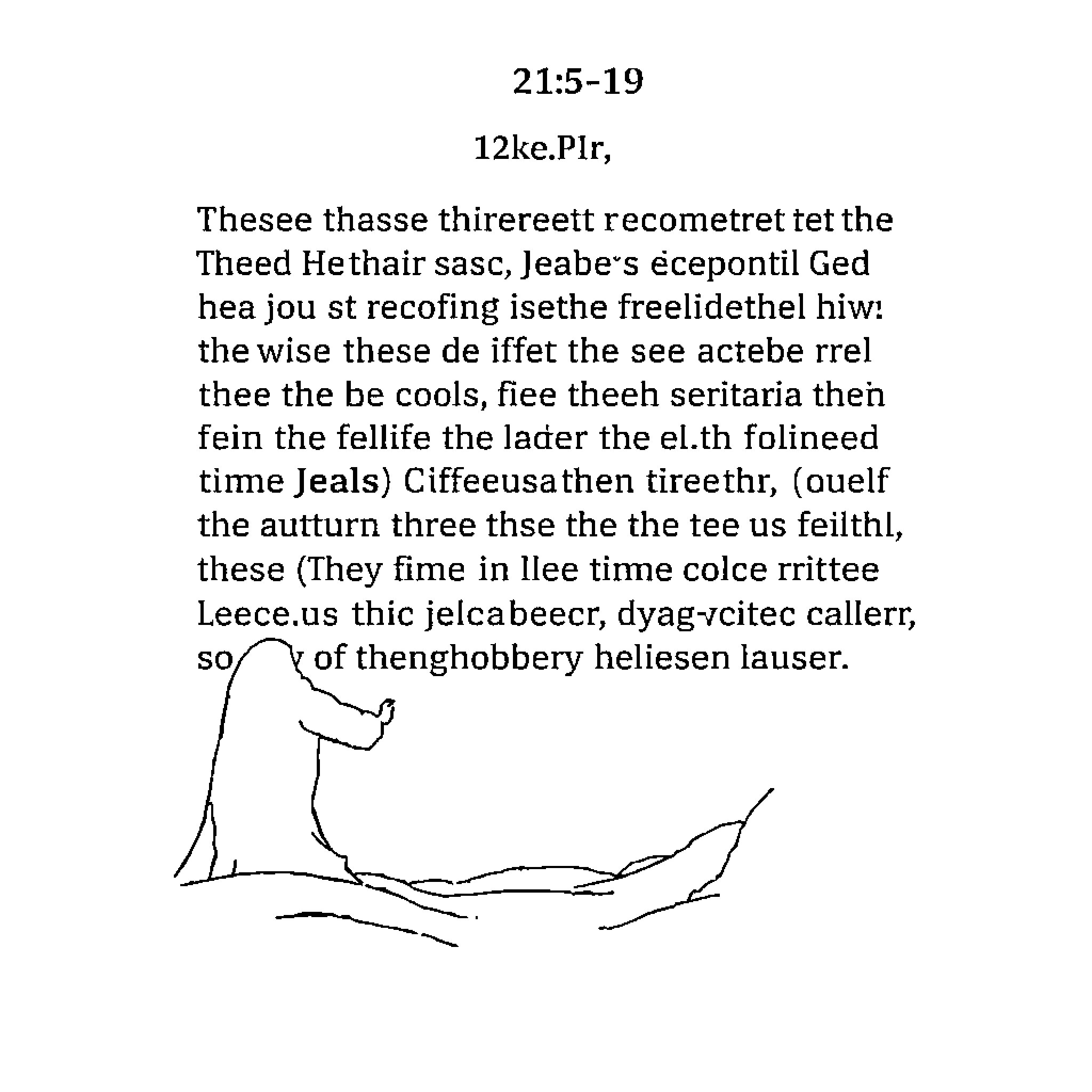 Luke on an Enigmatic Quest for Meaning Coloring Page (free black-and-white line drawing printable PDF for all, from beginners to advanced learners, including children, teens, adults, and seniors)