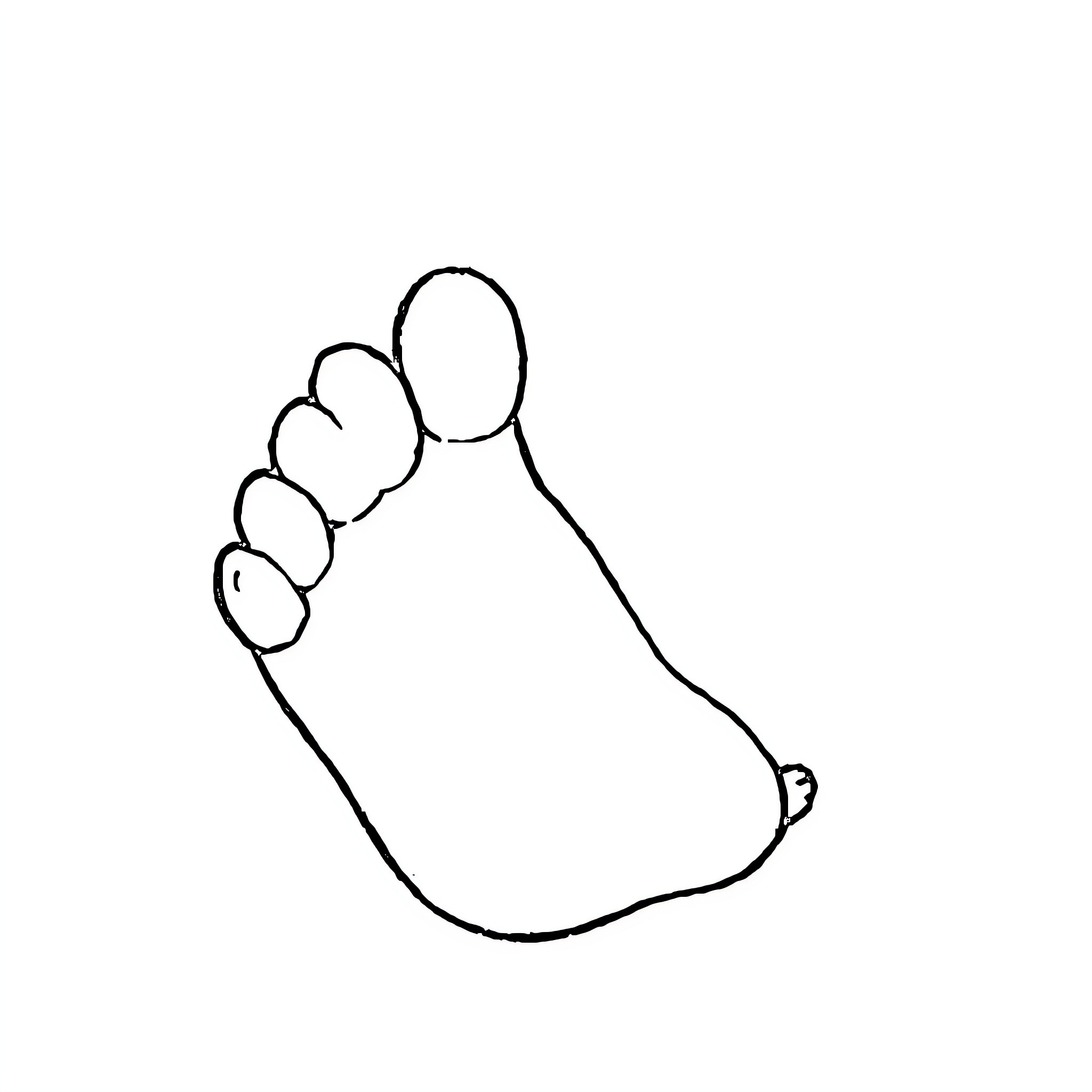 Pikachu's Foot Outline Coloring Page (free black-and-white line drawing printable PDF for all, from beginners to advanced learners, including children, teens, adults, and seniors)