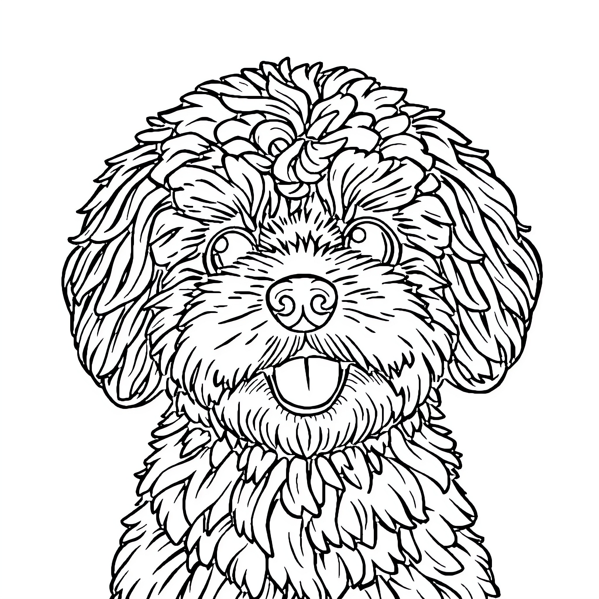 Perro joven jugando alegremente Coloring Page (free black-and-white line drawing printable PDF for all, from beginners to advanced learners, including children, teens, adults, and seniors)