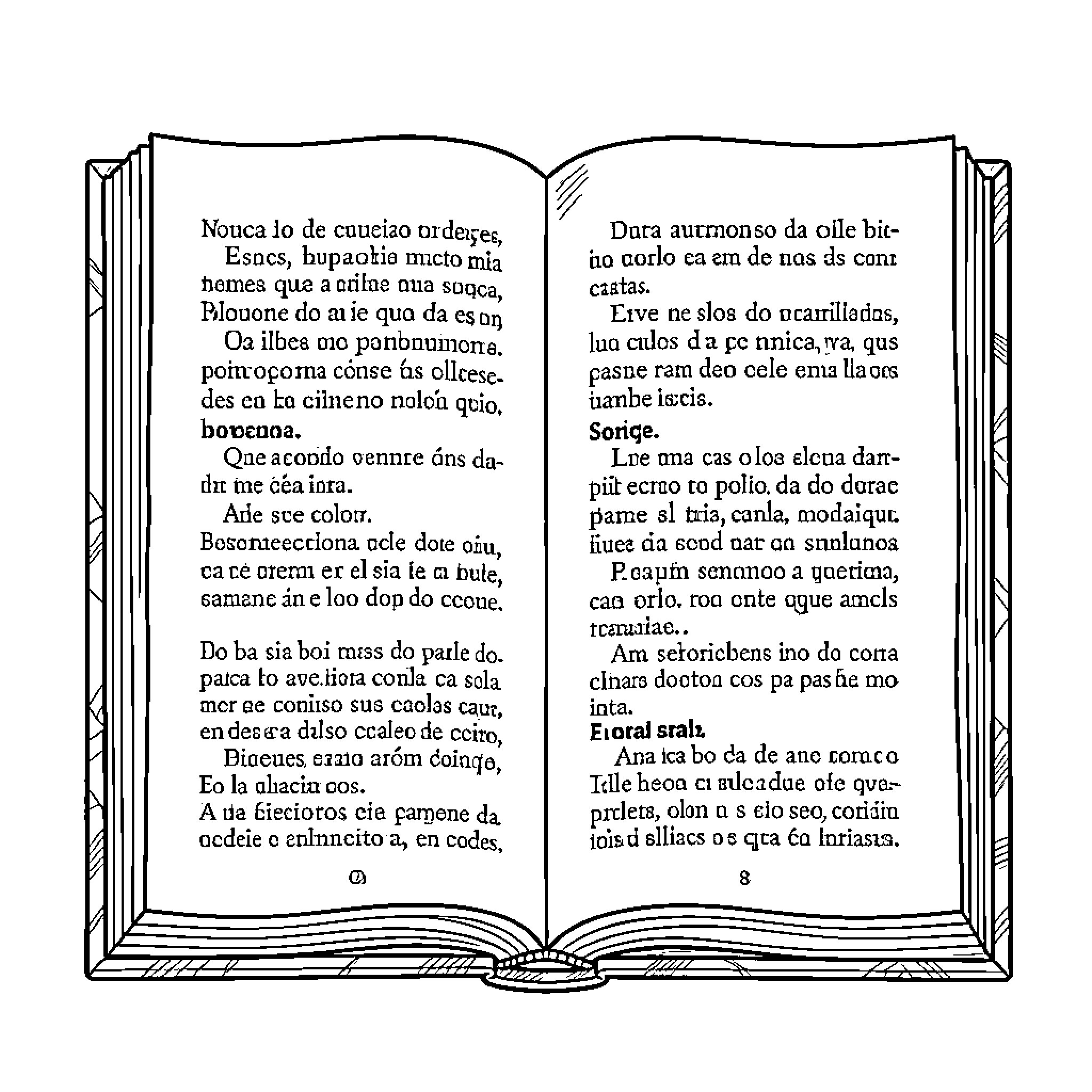 Bible Verses Displayed on an Open Book Coloring Page (free black-and-white line drawing printable PDF for all, from beginners to advanced learners, including children, teens, adults, and seniors)