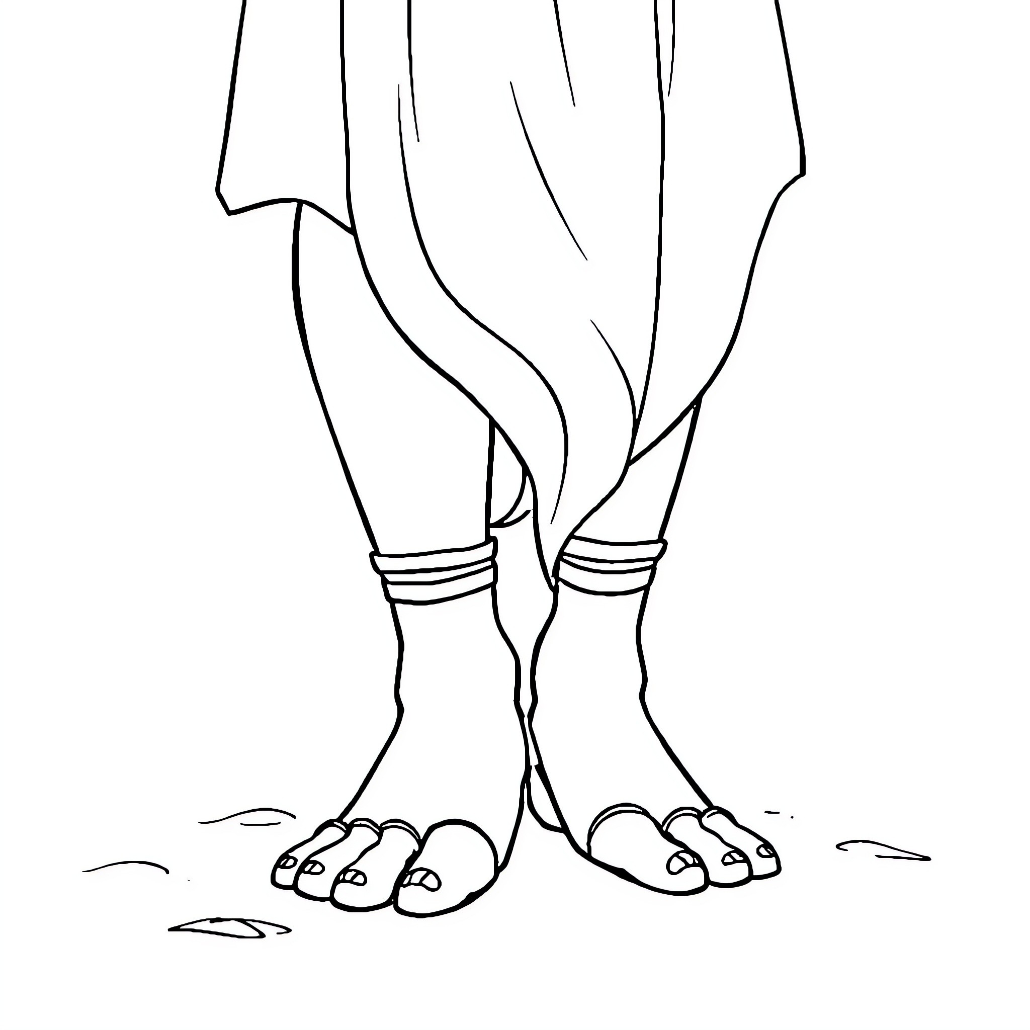 Korra's Determined Stance Coloring Page (free black-and-white line drawing printable PDF for all, from beginners to advanced learners, including children, teens, adults, and seniors)