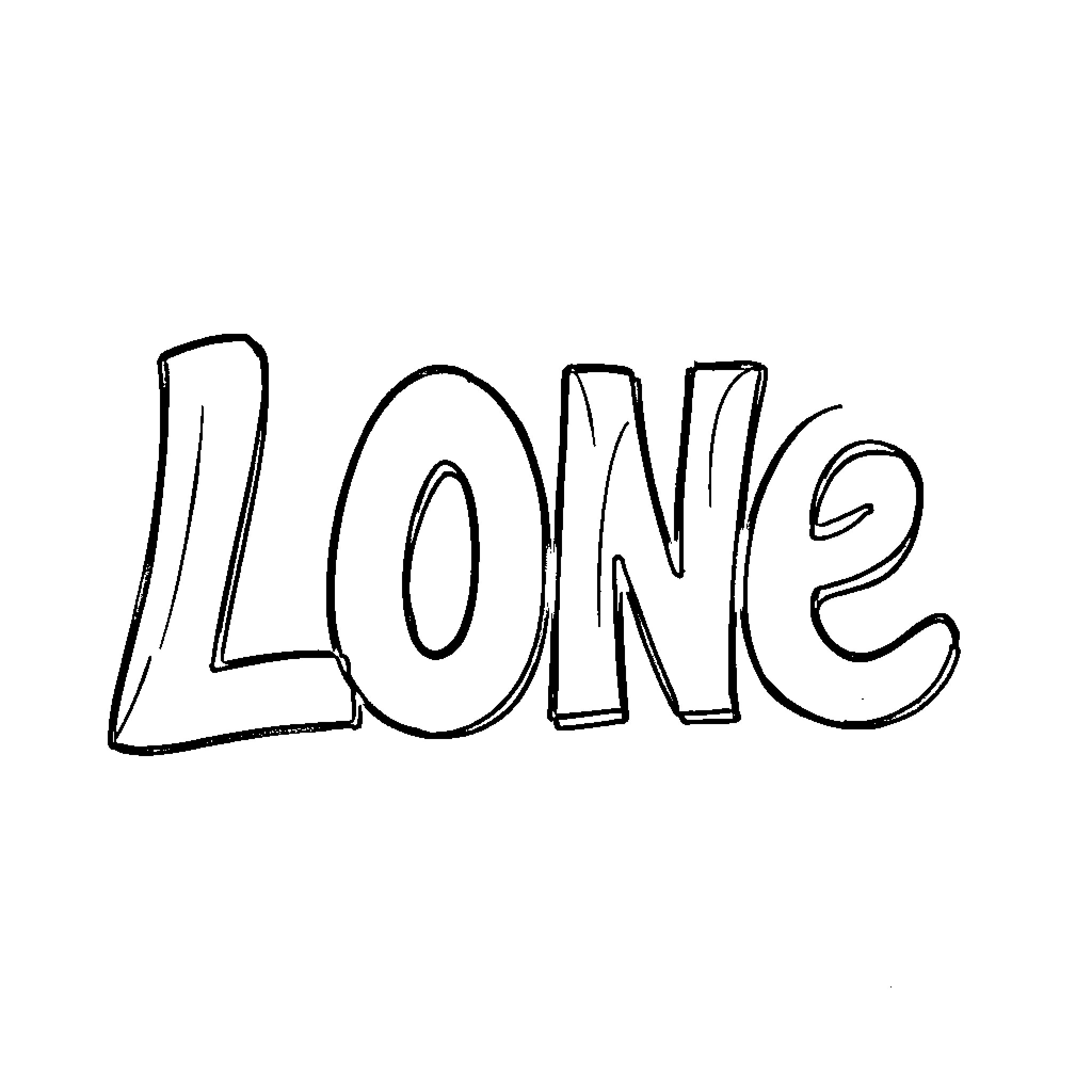 Letter Blend Showing Name Alone Coloring Page (free black-and-white line drawing printable PDF for all, from beginners to advanced learners, including children, teens, adults, and seniors)