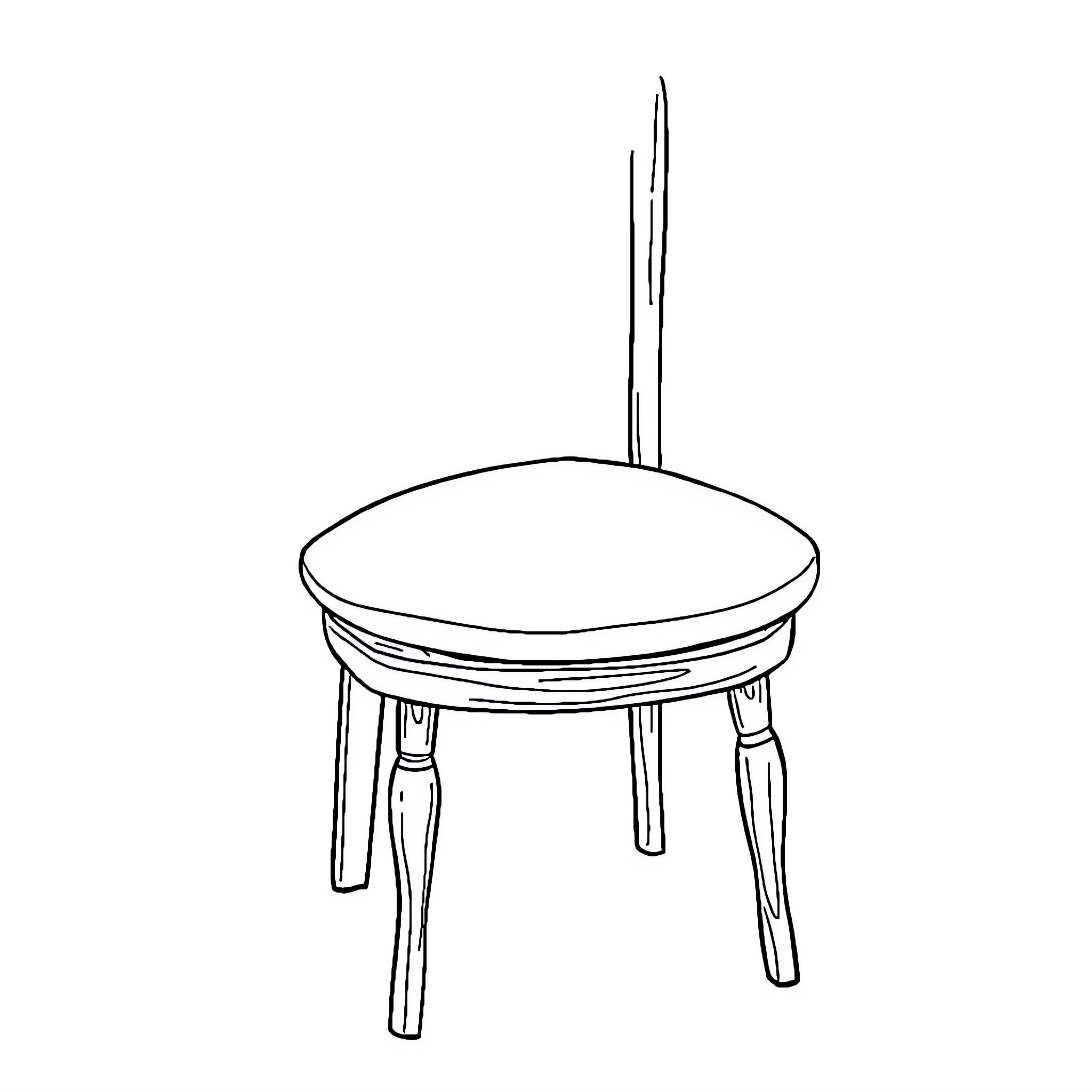 Chair with distinctive backrest design Coloring Page (free black-and-white line drawing printable PDF for all, from beginners to advanced learners, including children, teens, adults, and seniors)