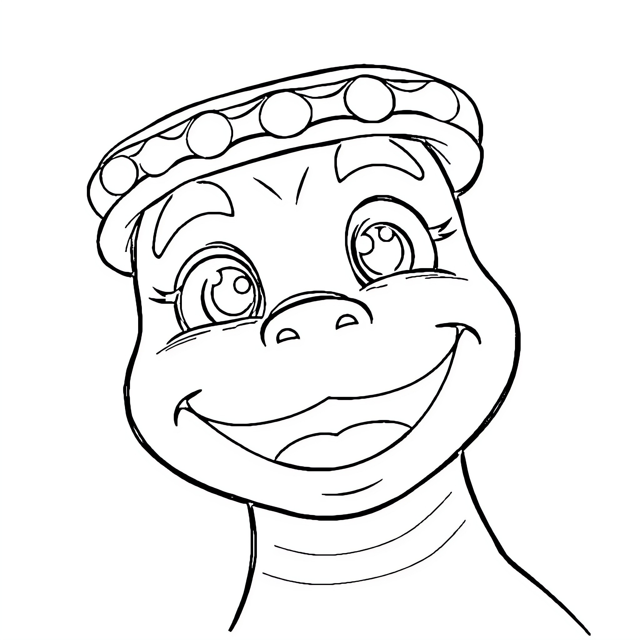 Mourad's Joyful Adventure with Whimsical Headgear Coloring Page (free black-and-white line drawing printable PDF for all, from beginners to advanced learners, including children, teens, adults, and seniors)