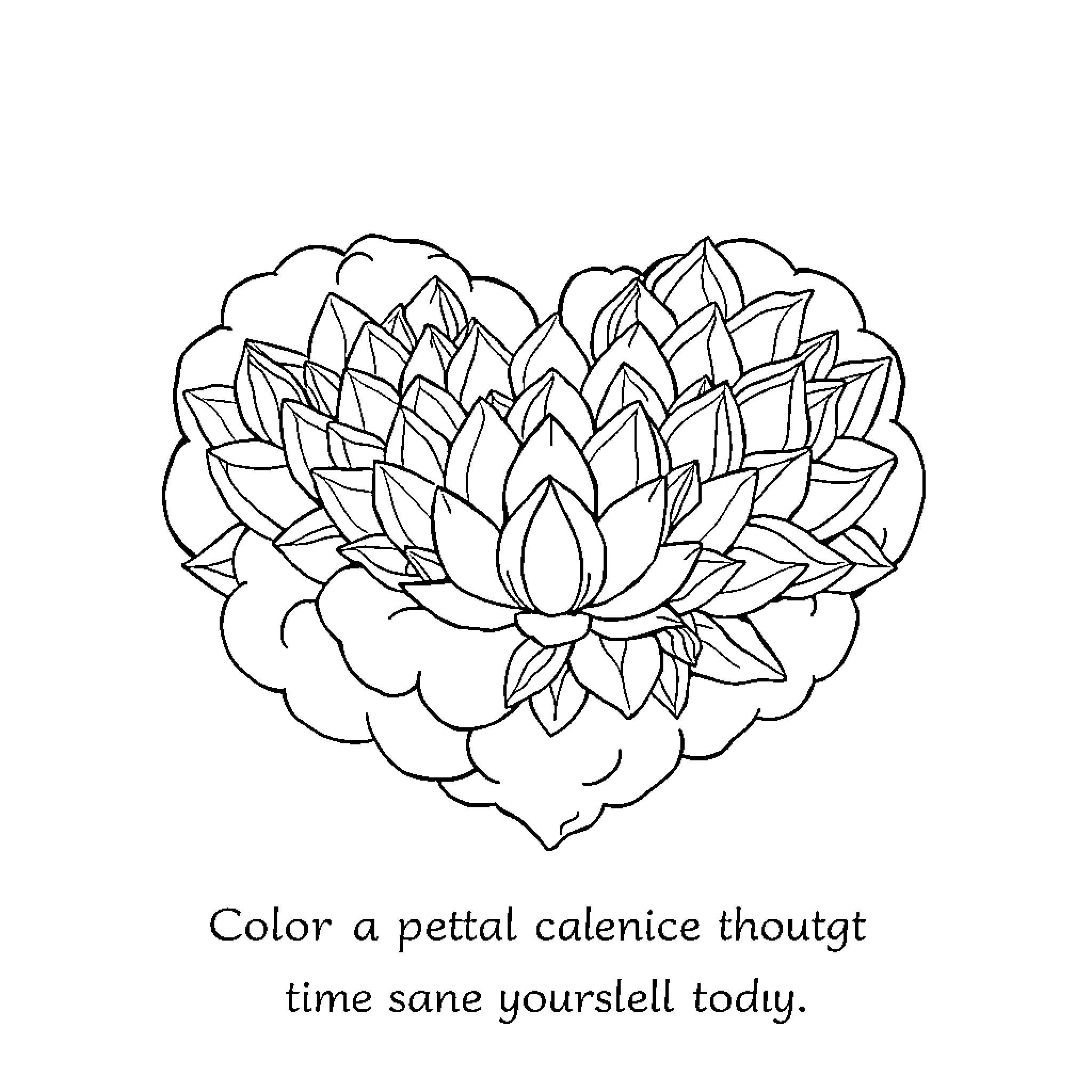 Cloud of Blossoming Lotus Flowers Coloring Page (free black-and-white line drawing printable PDF for all, from beginners to advanced learners, including children, teens, adults, and seniors)