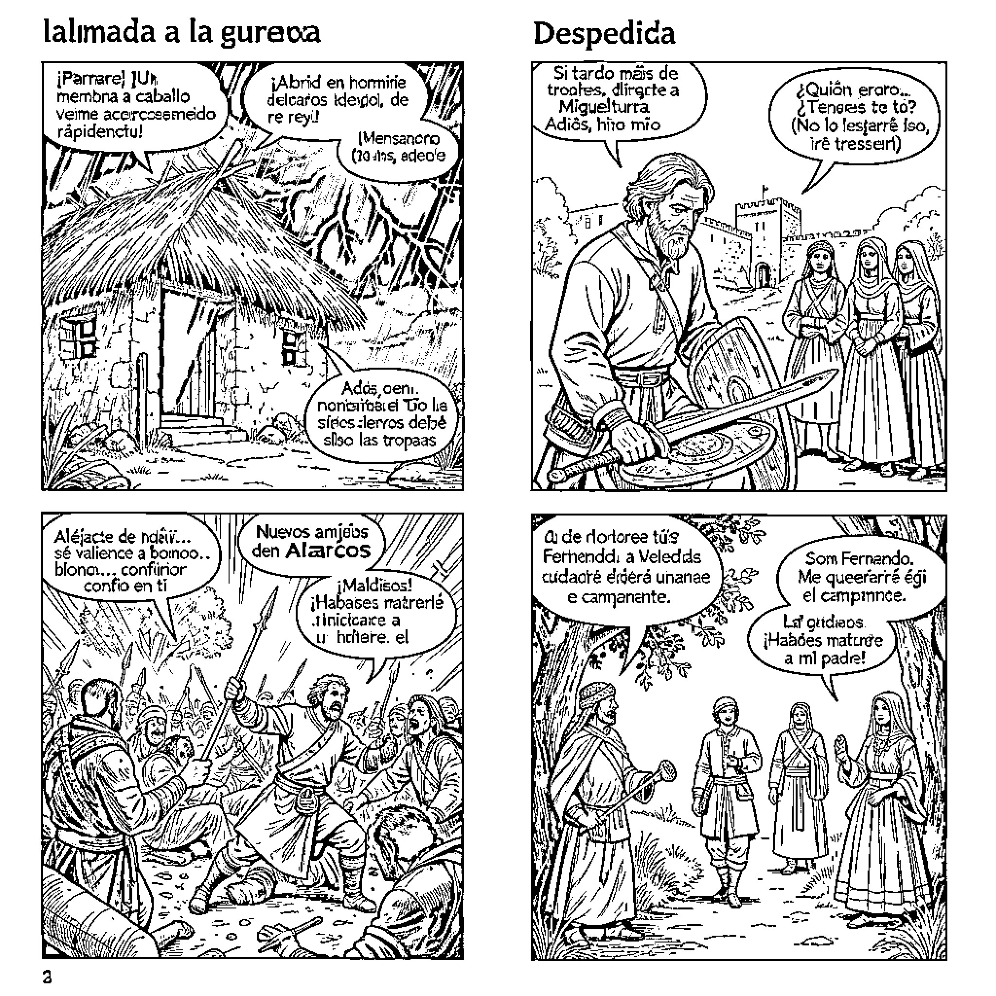 Fernando's journey through landscapes and farewells Coloring Page (free black-and-white line drawing printable PDF for all, from beginners to advanced learners, including children, teens, adults, and seniors)