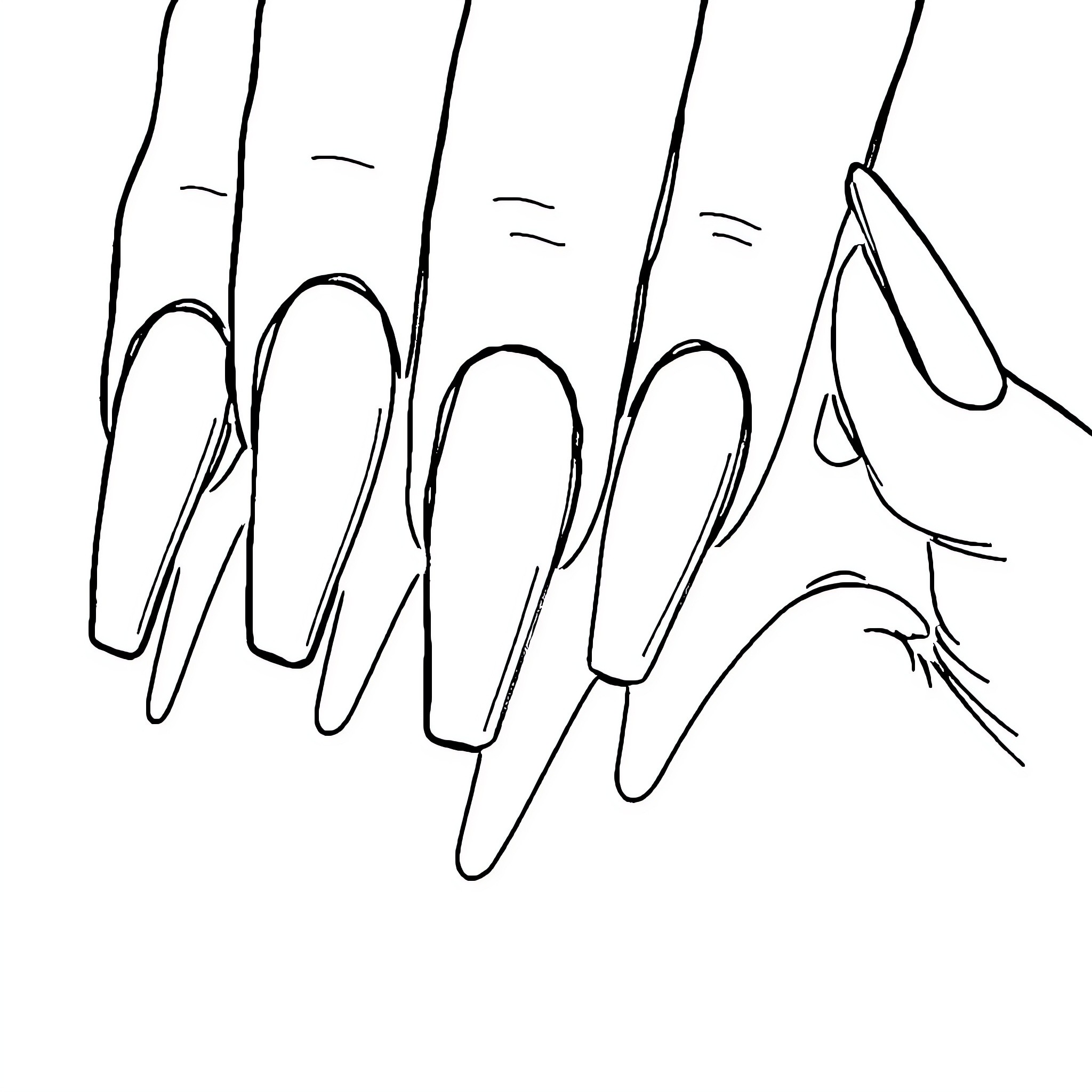 Nail Salon: Manicured Hands in Action Coloring Page (free black-and-white line drawing printable PDF for all, from beginners to advanced learners, including children, teens, adults, and seniors)