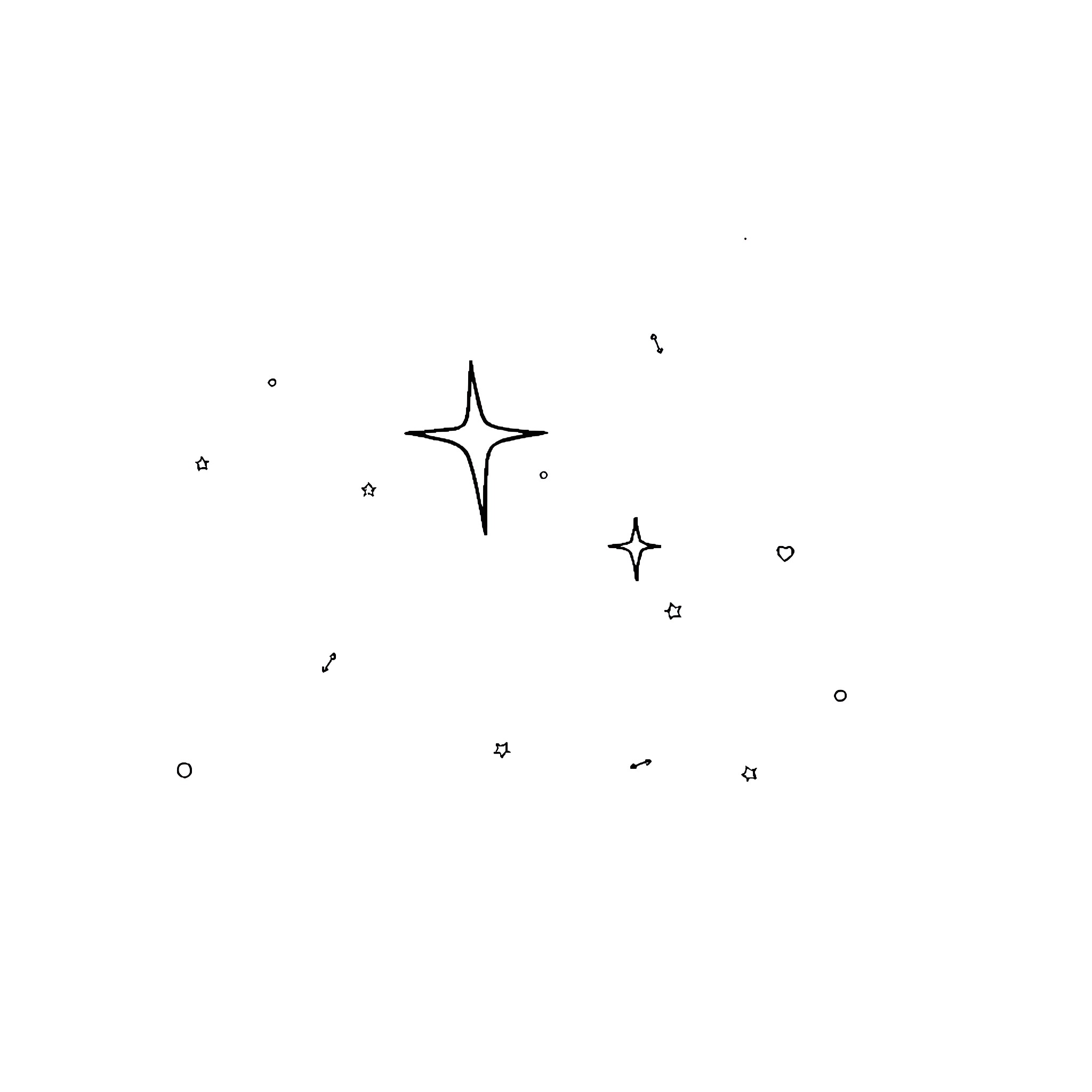 Gemini's Celestial Constellation Coloring Page (free black-and-white line drawing printable PDF for all, from beginners to advanced learners, including children, teens, adults, and seniors)