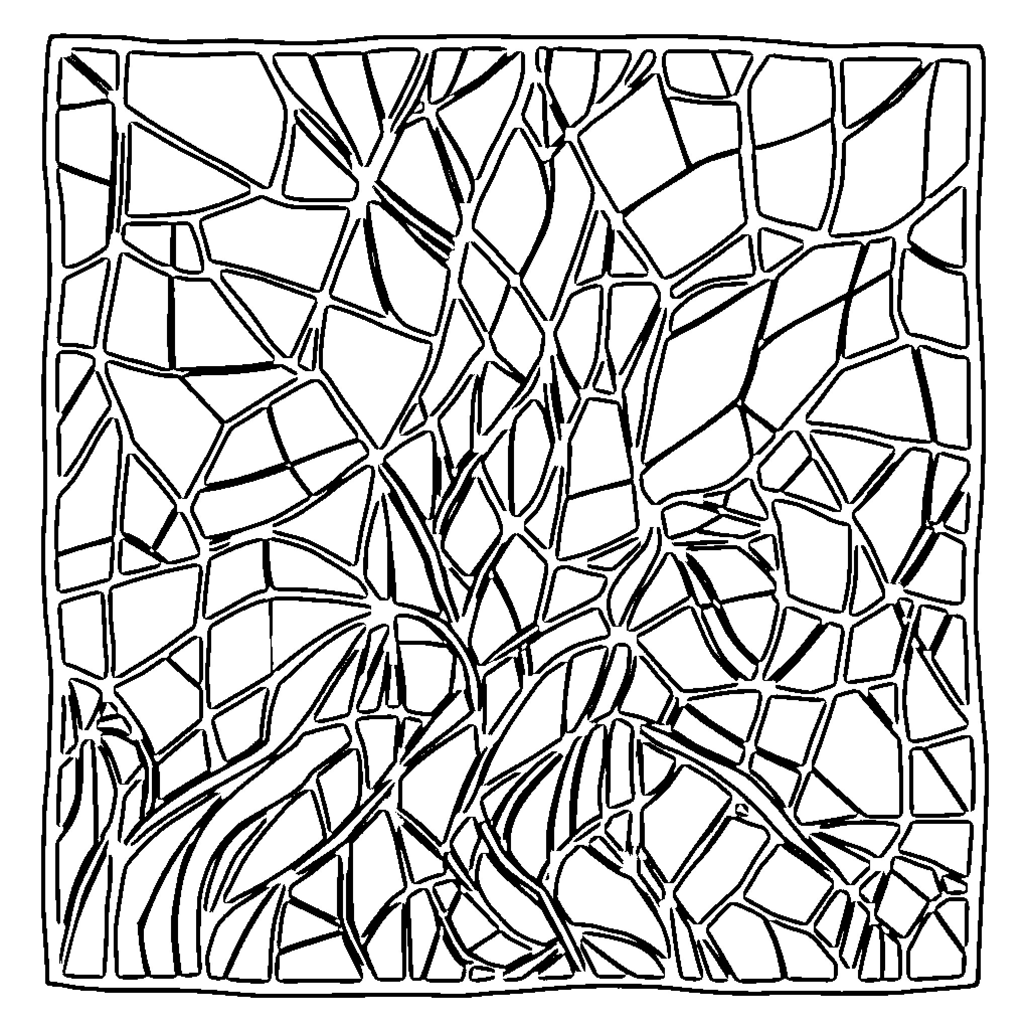 Tracing Intricate Patterns in Monochrome Coloring Page (free black-and-white line drawing printable PDF for all, from beginners to advanced learners, including children, teens, adults, and seniors)