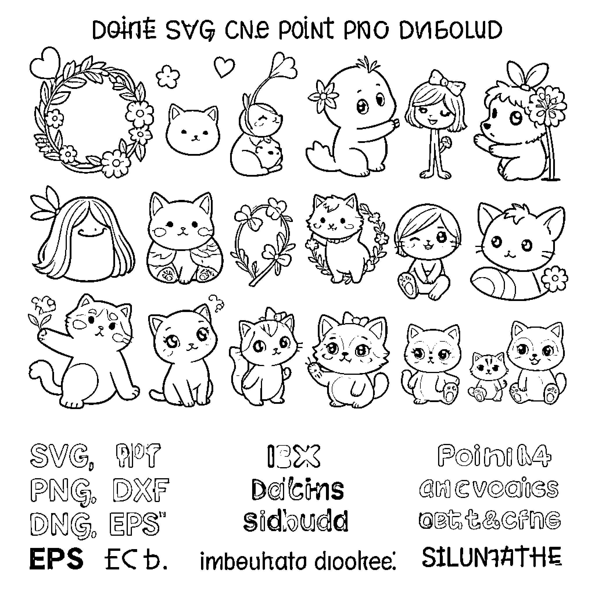 Point SVG CNC Point PNG Dingbold Coloring Page (free black-and-white line drawing printable PDF for all, from beginners to advanced learners, including children, teens, adults, and seniors)
