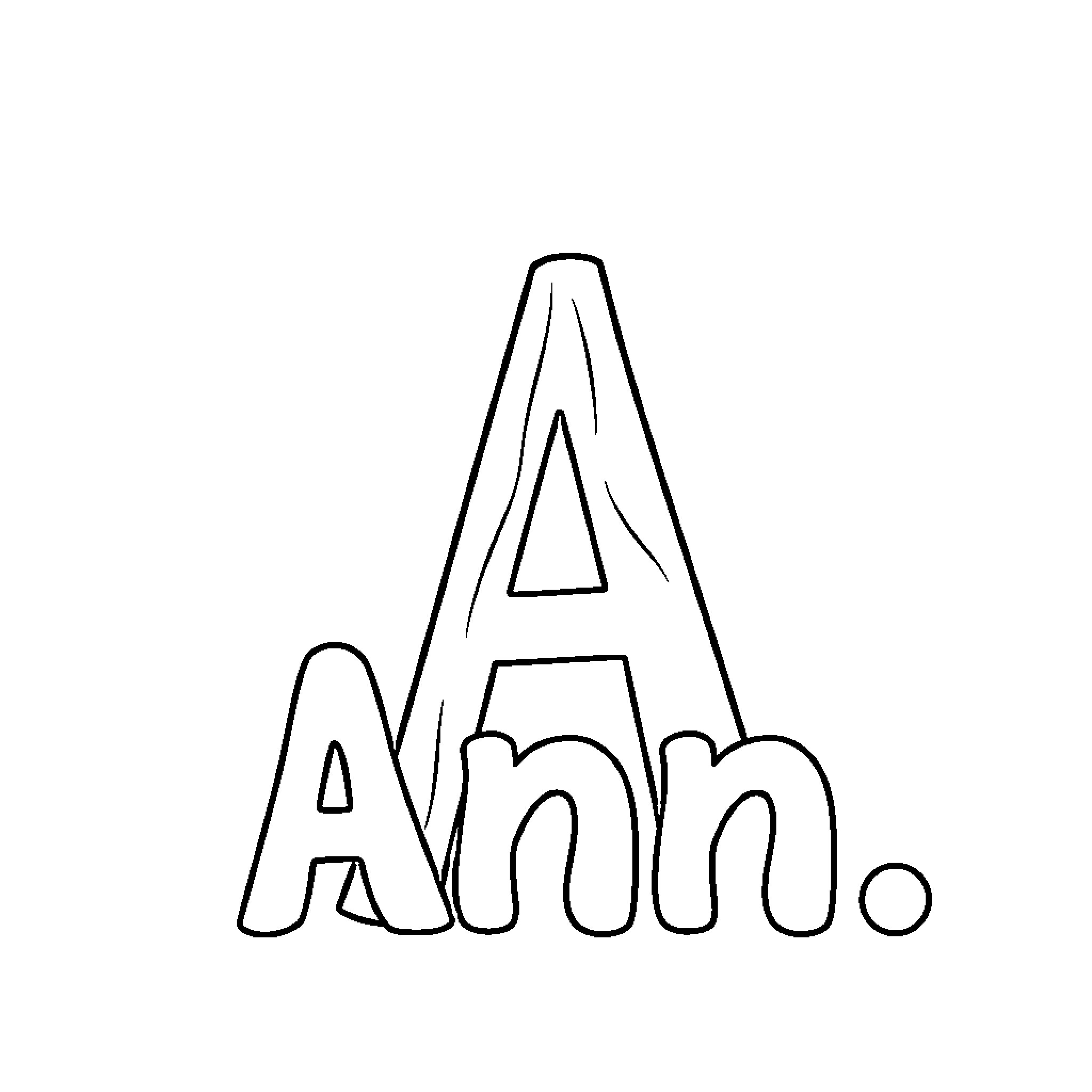 A Playful Typography Sketch Coloring Page (free black-and-white line drawing printable PDF for all, from beginners to advanced learners, including children, teens, adults, and seniors)