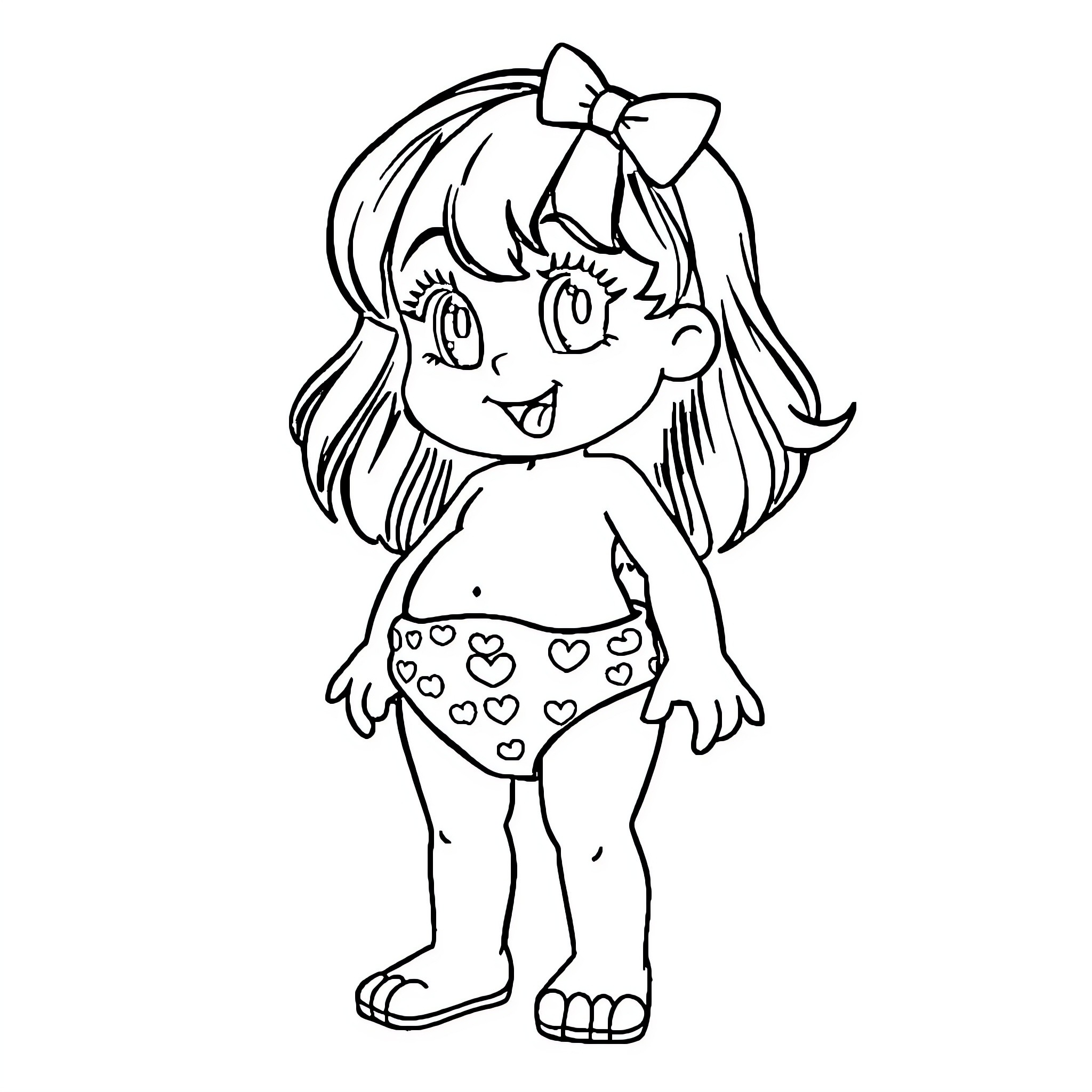 Amy Rose excited and cheerful in heart-patterned outfit Coloring Page (free black-and-white line drawing printable PDF for all, from beginners to advanced learners, including children, teens, adults, and seniors)