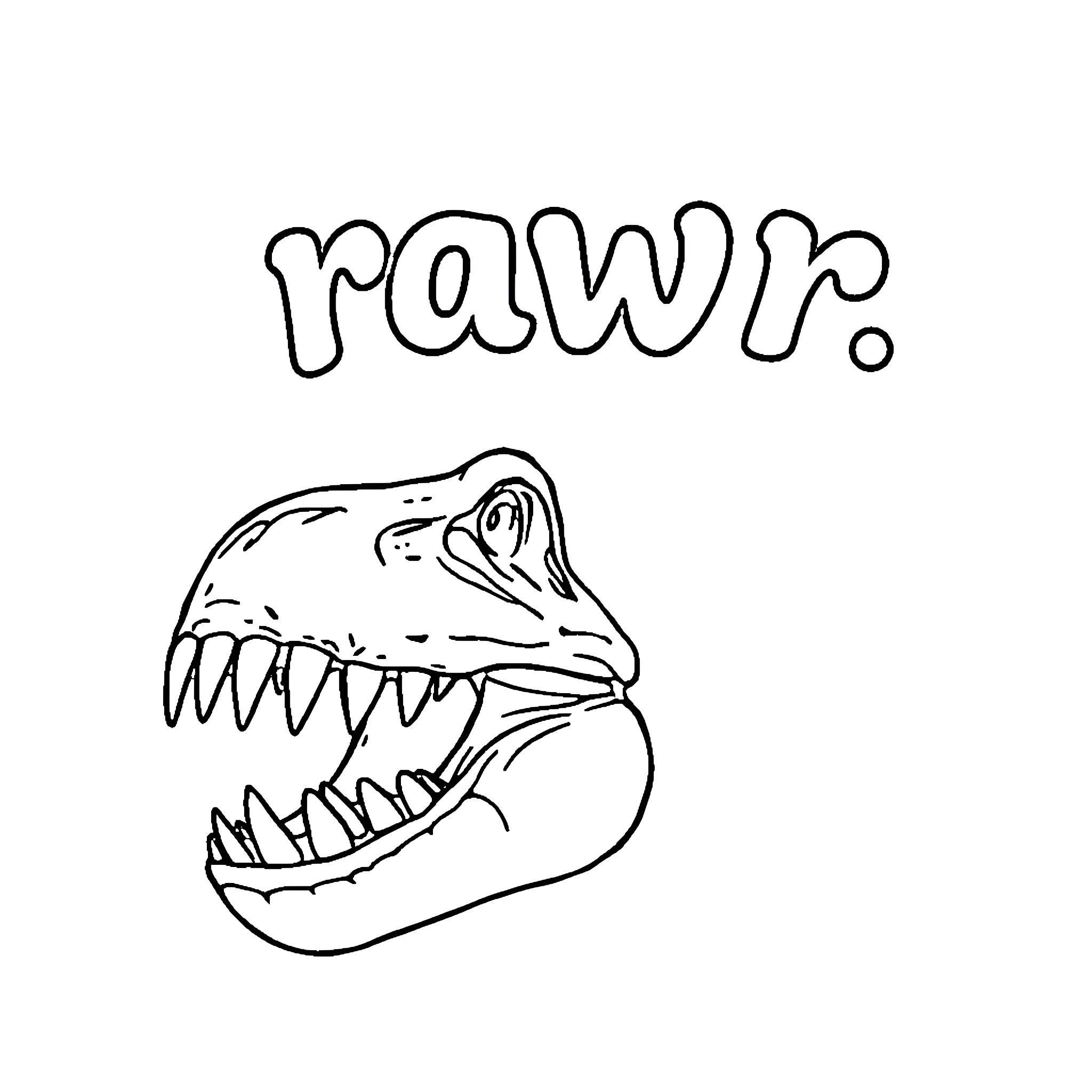 Dinosaur roaring loudly Coloring Page (free black-and-white line drawing printable PDF for all, from beginners to advanced learners, including children, teens, adults, and seniors)