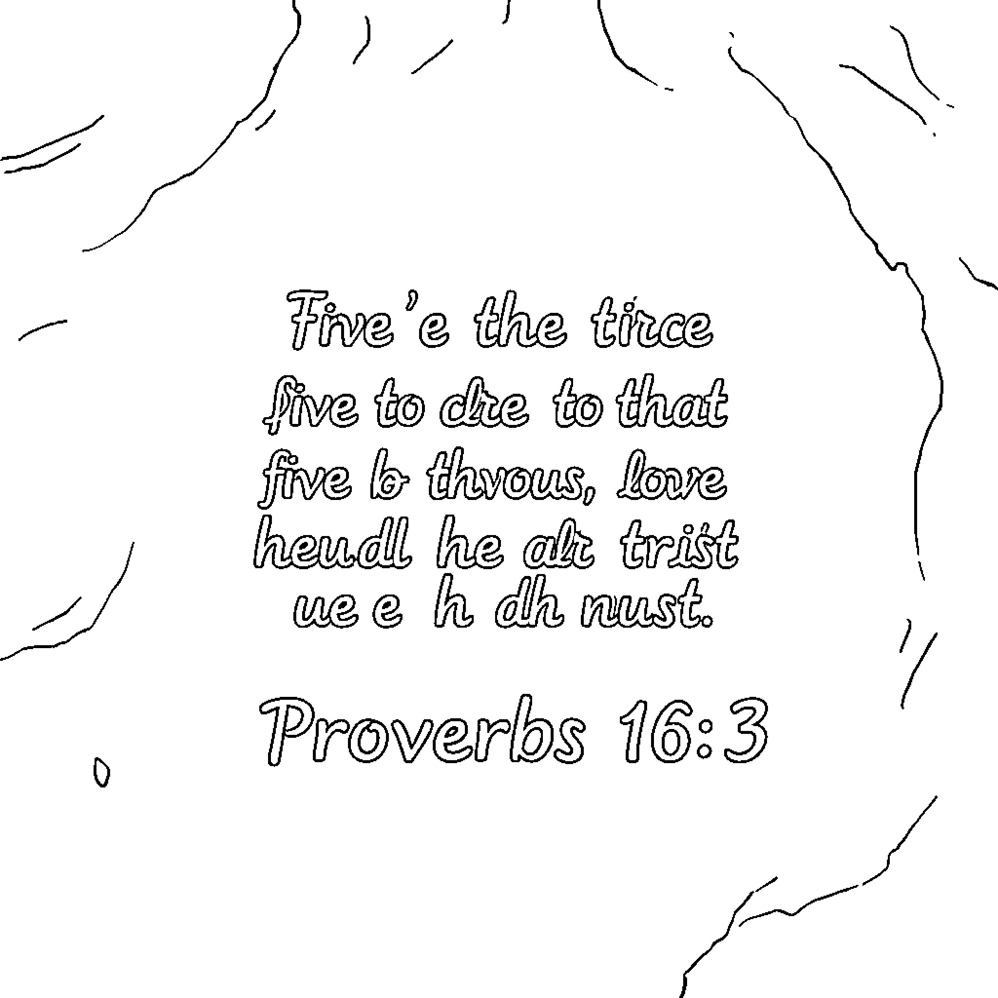 Bible Verse about Wisdom and Love Coloring Page (free black-and-white line drawing printable PDF for all, from beginners to advanced learners, including children, teens, adults, and seniors)