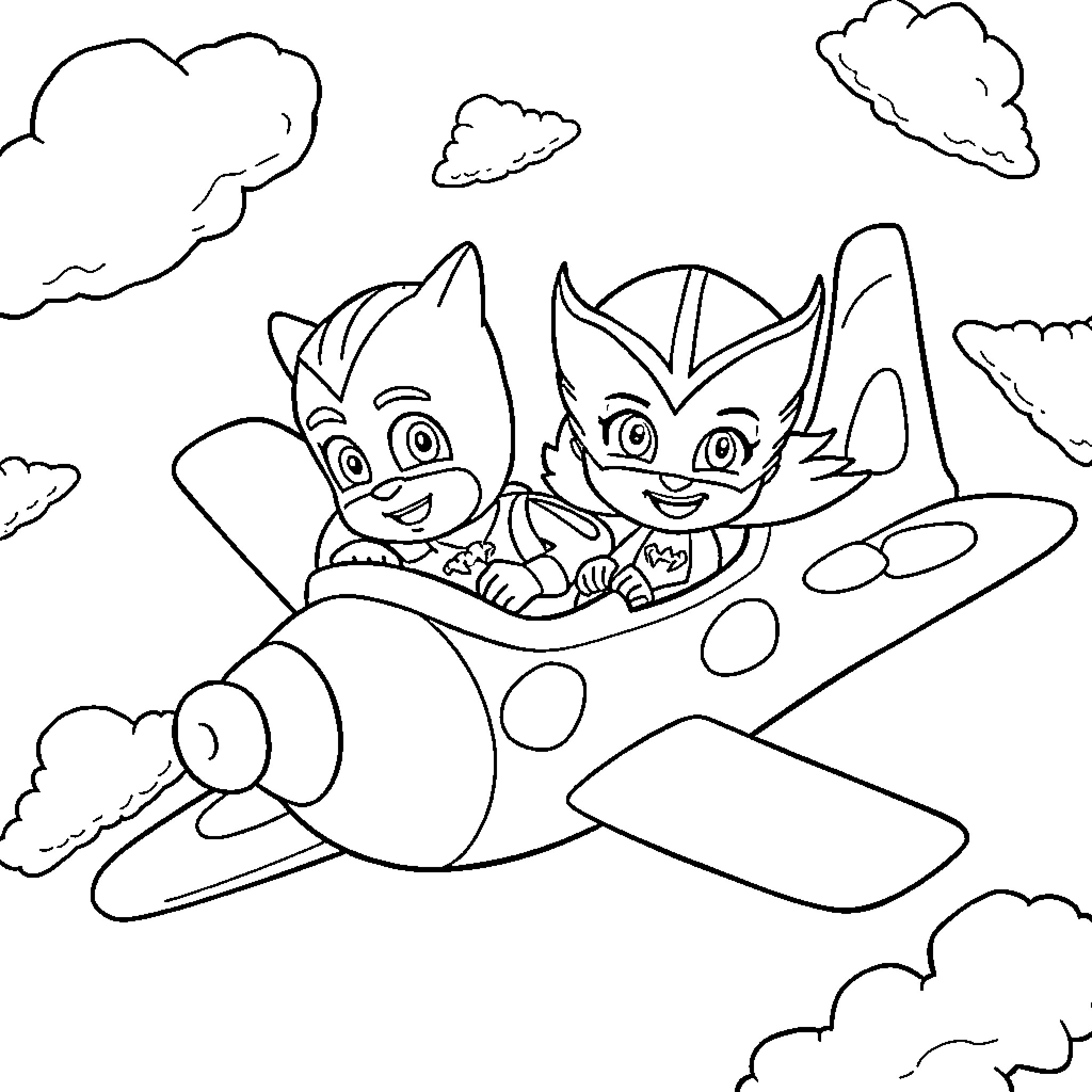 Amaya's Airborne Adventure Coloring Page (free black-and-white line drawing printable PDF for all, from beginners to advanced learners, including children, teens, adults, and seniors)