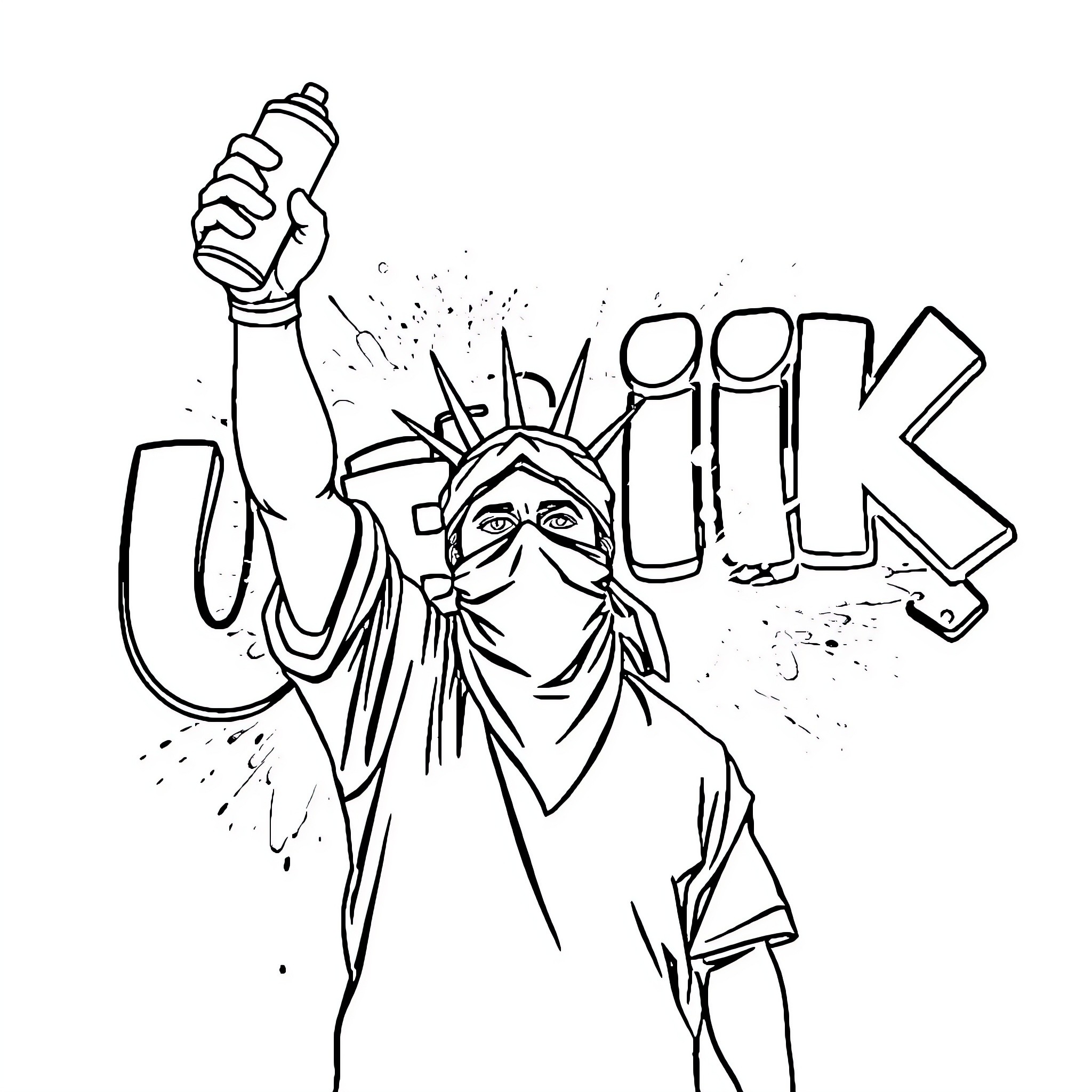 Man expressing strong emotions with dramatic hand gesture Coloring Page (free black-and-white line drawing printable PDF for all, from beginners to advanced learners, including children, teens, adults, and seniors)