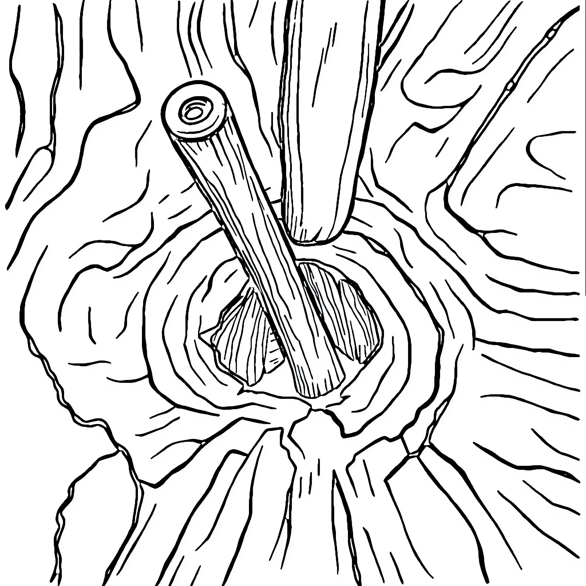 Bite of the Mysterious Creature Coloring Page (free black-and-white line drawing printable PDF for all, from beginners to advanced learners, including children, teens, adults, and seniors)