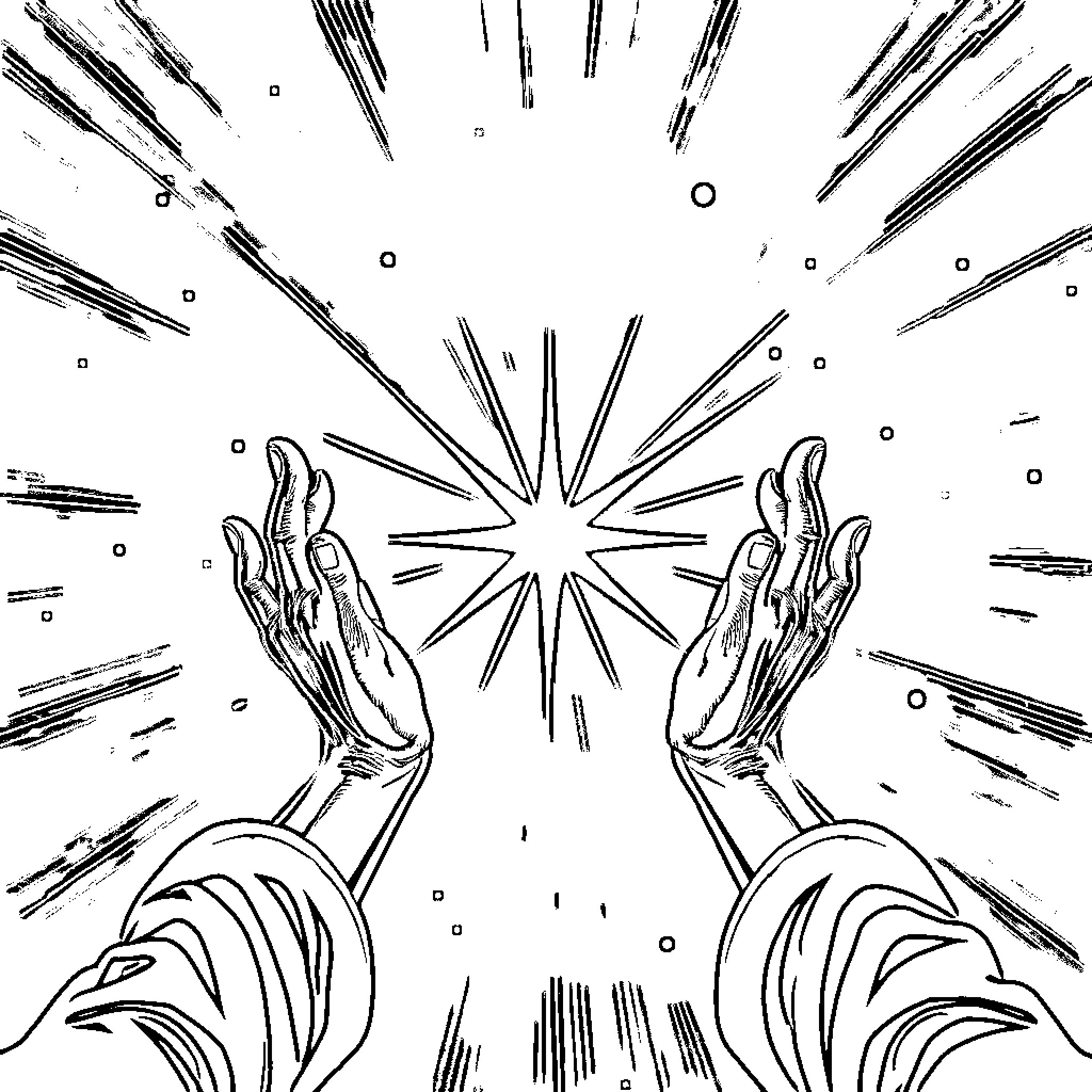 God's Guiding Light in the Darkness Coloring Page (free black-and-white line drawing printable PDF for all, from beginners to advanced learners, including children, teens, adults, and seniors)